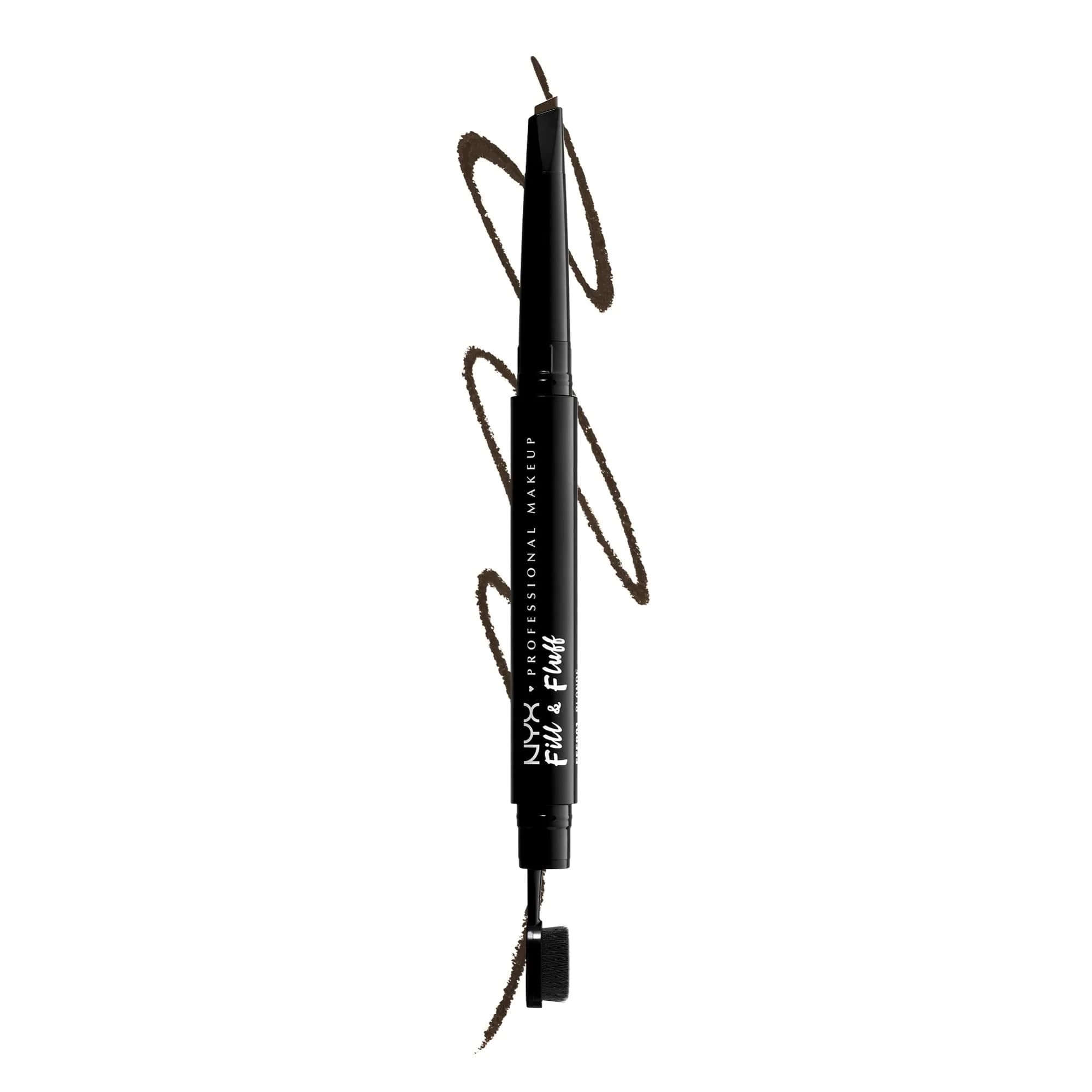 NYX PROFESSIONAL MAKEUP Fill & Fluff Eyebrow Pomade Pencil, Espresso | Dual-Ended Micro Paddle Brush & Precise Teardrop Tip - main product image