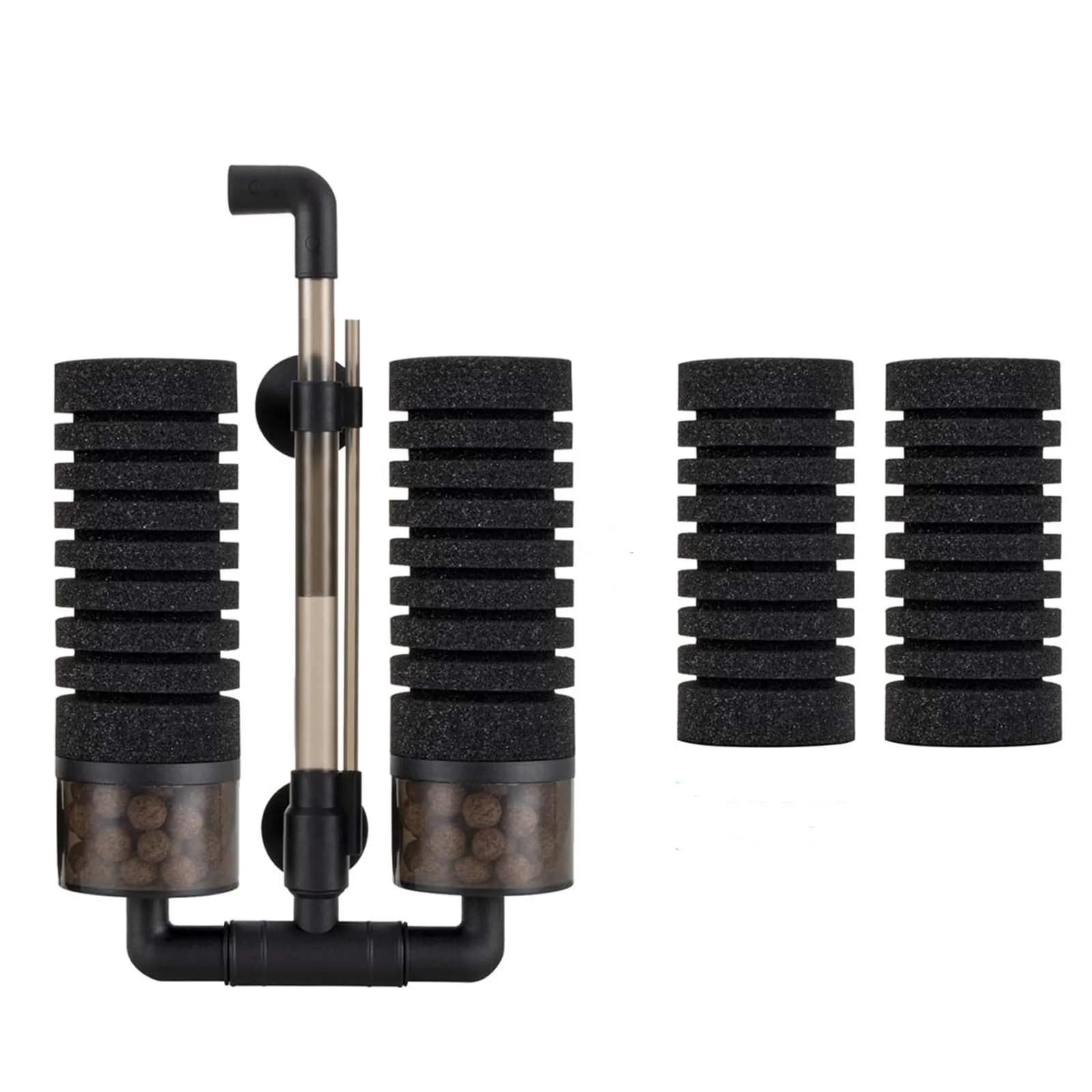 hygger Aquarium Double Sponge Filter 6" x 9-13" | Bio & Physical Filtration for Fish Tank (120-150 chars)