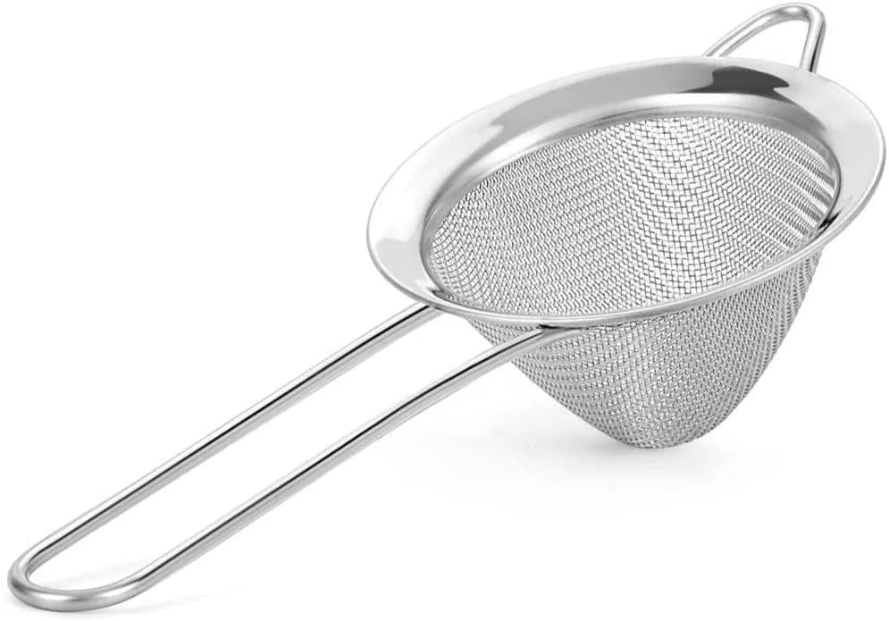 KAFOOR Fine Mesh Strainer - 3.3 Inch Conical Sieve - Tea & Food Strainer, Stainless Steel, Durable & Rust-Resistant