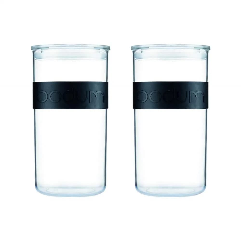 Bodum Presso Airtight Food Storage Jar Black 2L (67.6 oz) | BPA-Free Plastic for Pantry & Fridge - main product image