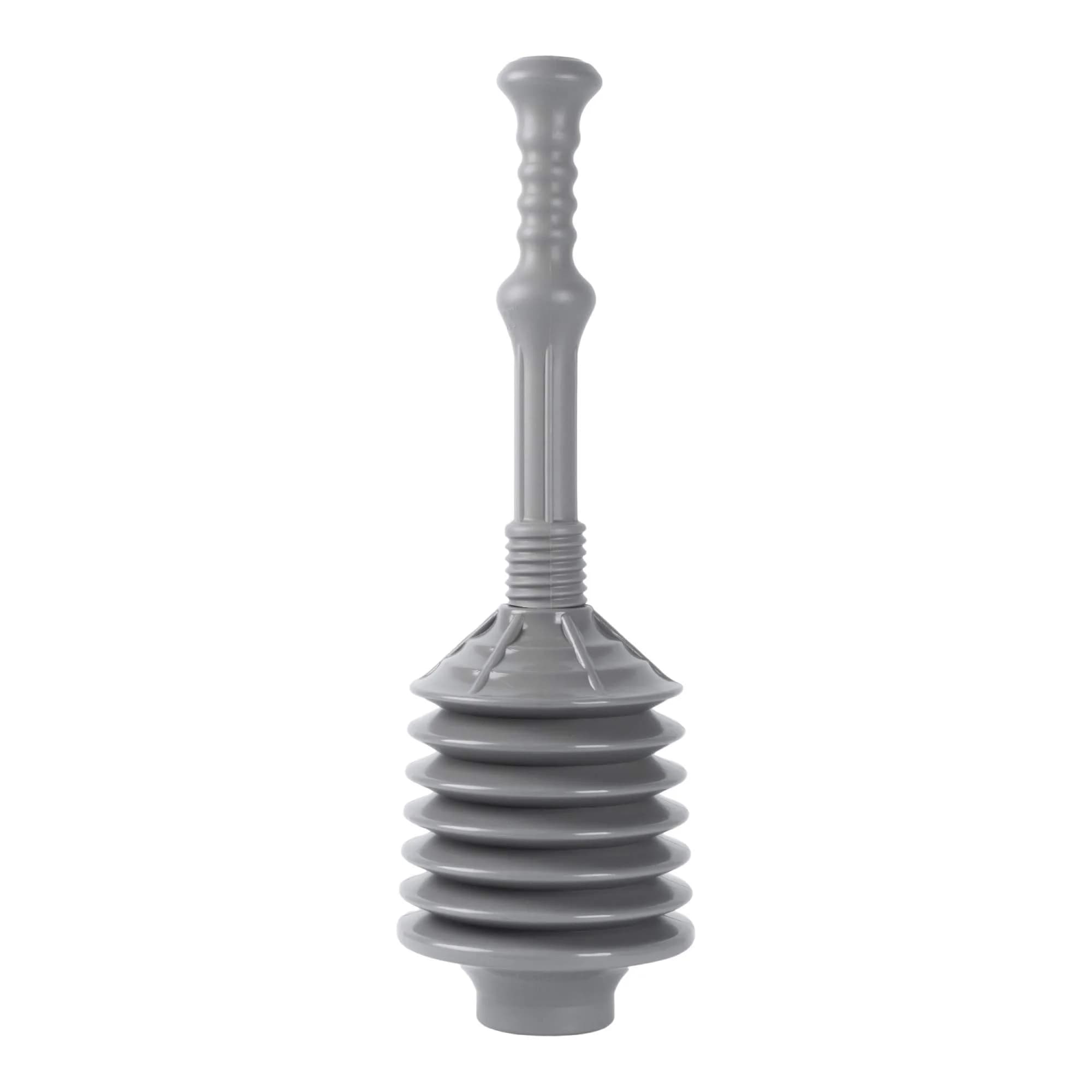 JS Jackson Supplies Professional Bellows Accordion Toilet Plunger 18in | Heavy Duty Clog Remover
