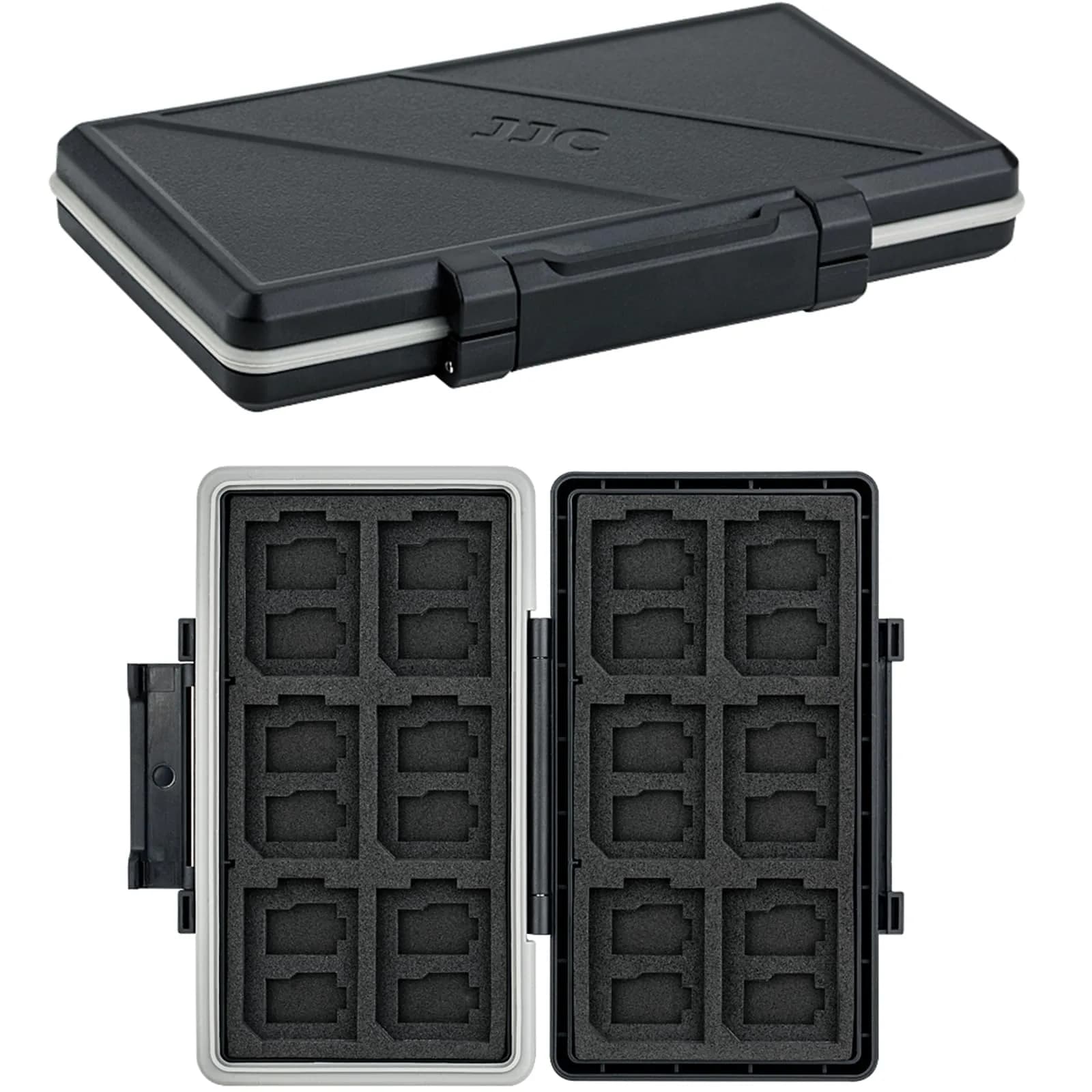 JJC 36-Slot Memory Card Case for 24 Micro SD & 12 SD Cards | Water-Resistant & Anti-Shock - main product image