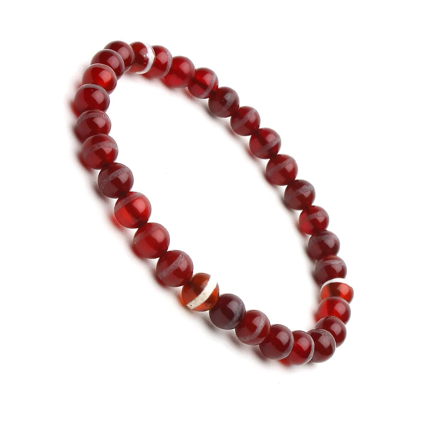 Arihant Gems & Jewels Brown Chalcedony Gemstone Bracelet 19 cm (7.5 in) | Handmade Natural Stone for Men & Women - main product image