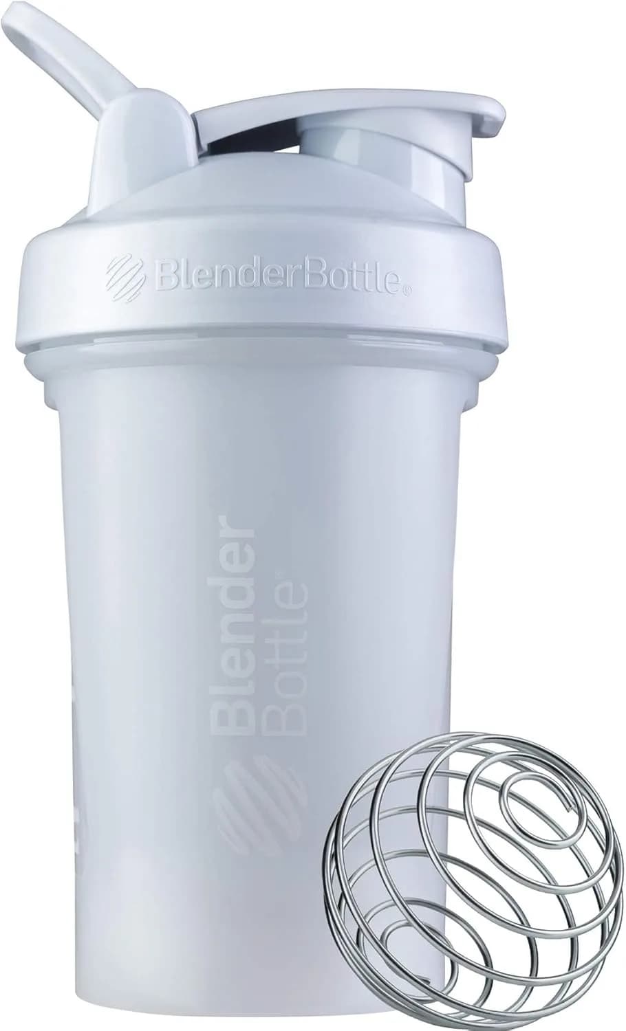 BlenderBottle Classic V2 Shaker Bottle 20-Ounce White | Smooth Protein Mixes with BlenderBall Whisk - main product image