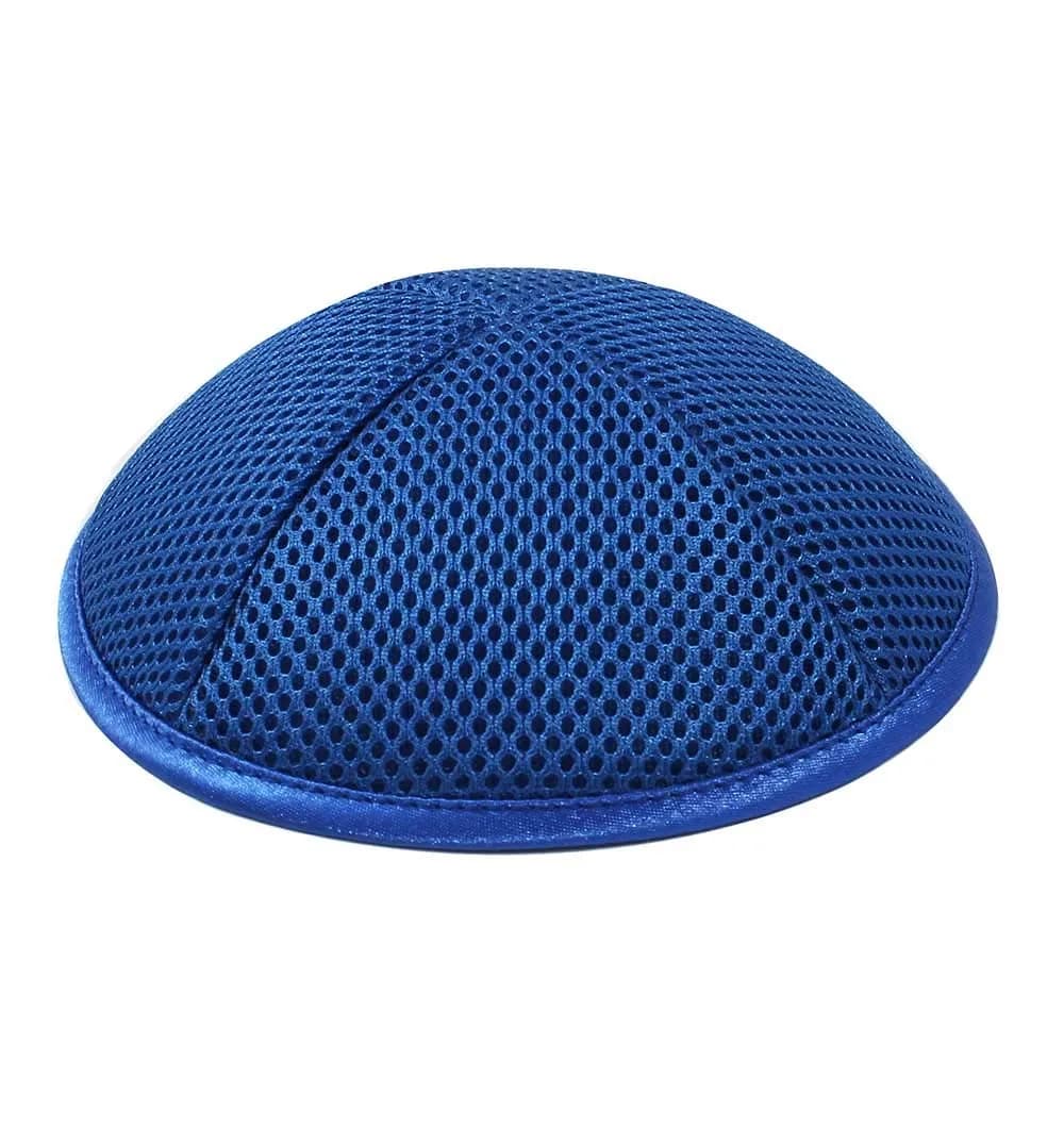 Zion Judaica Deluxe Mesh Kippah 6.25" (16 cm) | Royal Blue for Events & Everyday Use - main product image
