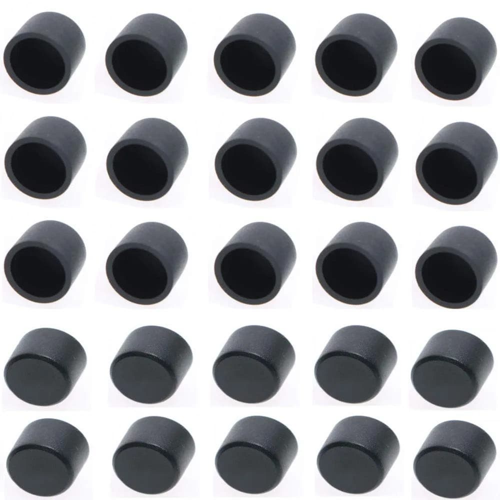 Omama Black 100 Pcs RCA Female Connector Dust Proof Cap Protector Cover | Protects Connectors - main product image