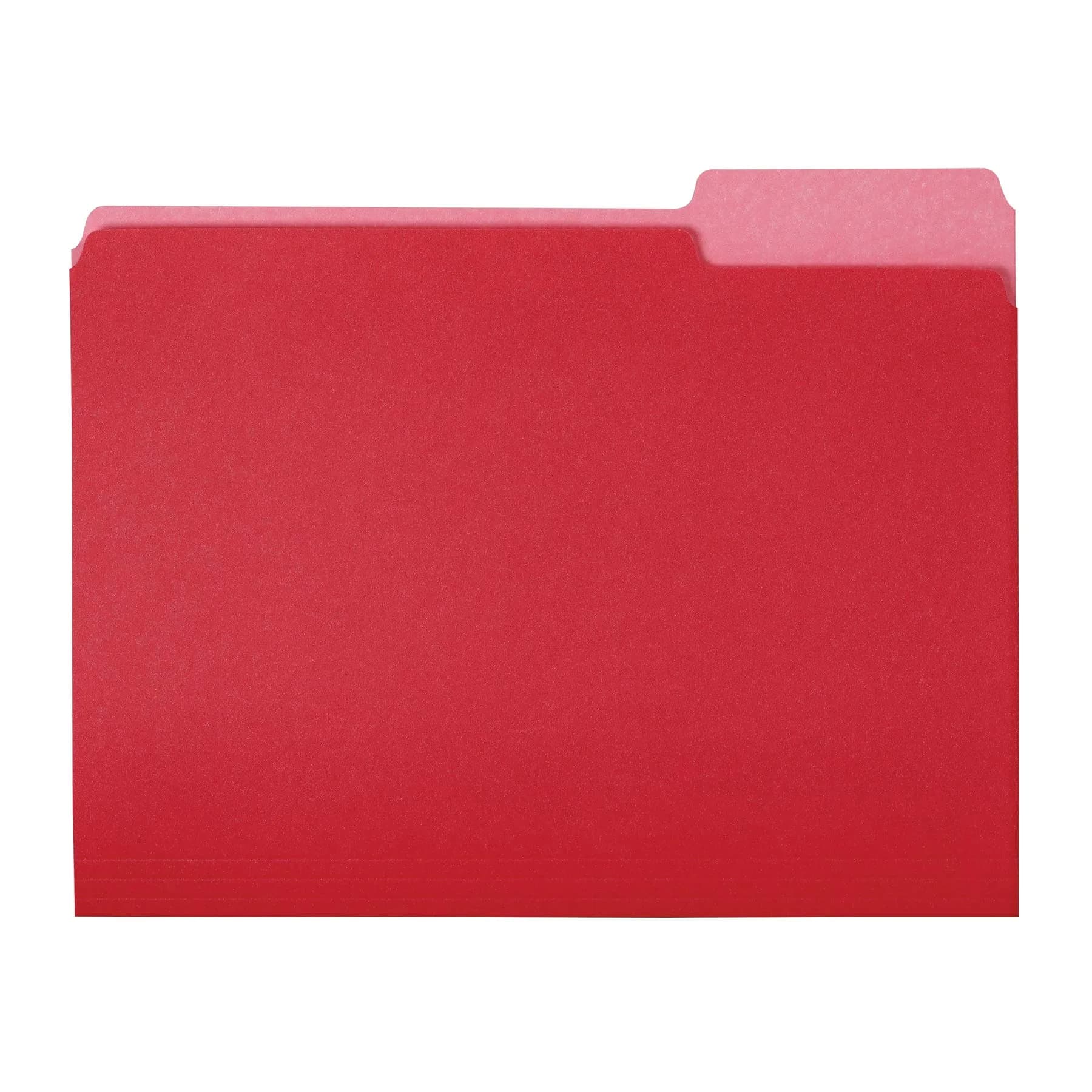 Amazon Basics Red File Folders for Organization, Letter Size, 1/3 Cut Tab, 36-Pack - main product image