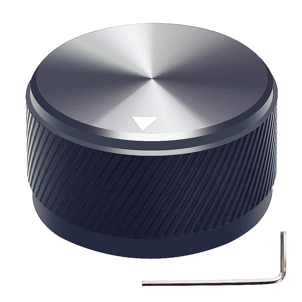 mxuteuk Black Aluminum Alloy Potentiometer Control Knob 6mm | Durable, Long-Life Guitar Accessory - main product image