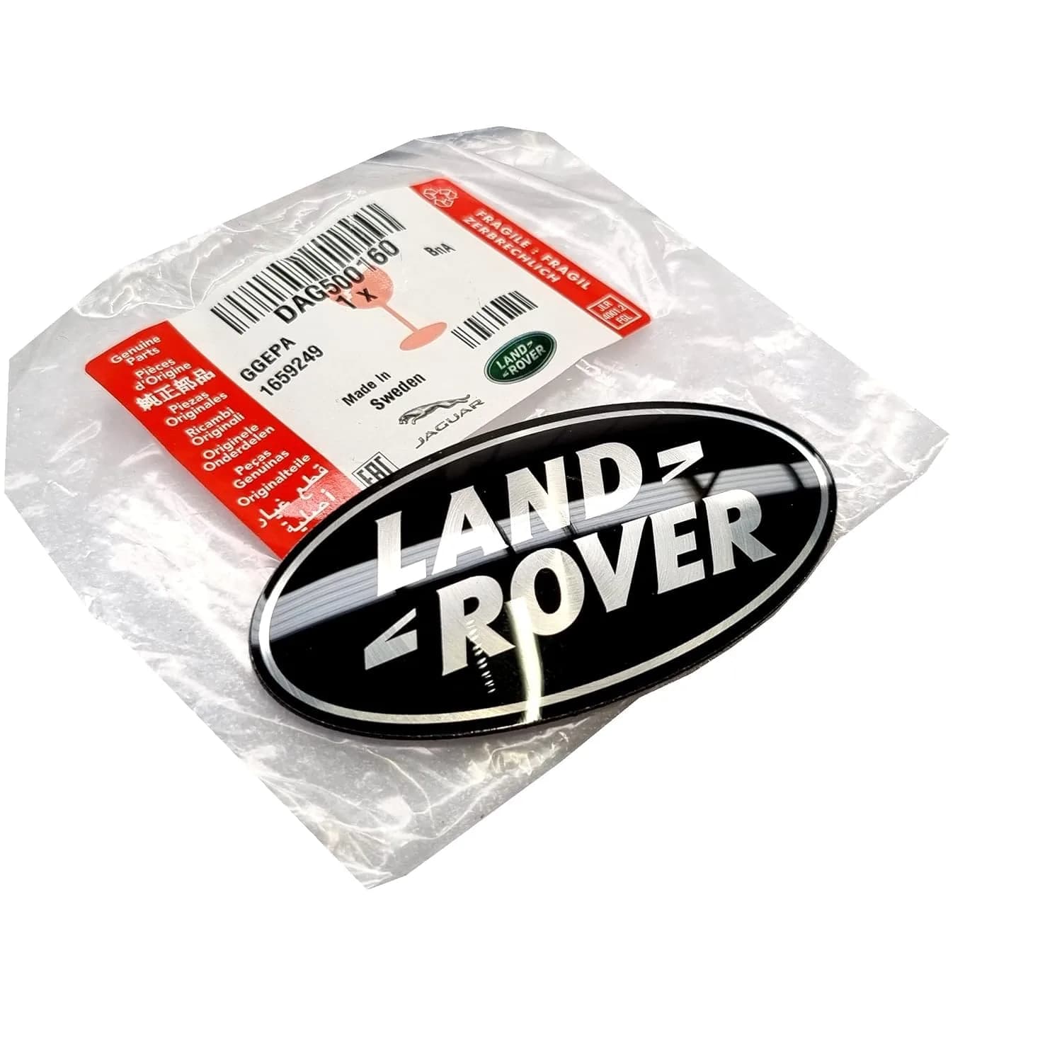Land Rover Genuine OEM Range Rover Sport Black Grille Badge Nameplate DAG500160 | Exterior Emblem for Vehicle Specific Fit - main product image