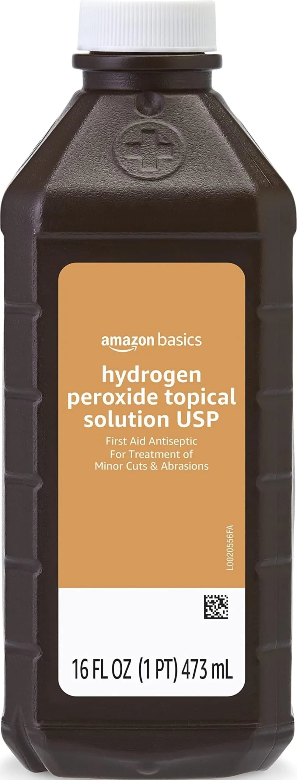 Amazon Basics Hydrogen Peroxide Topical Solution USP 473ml (16 Fl Oz) | First Aid Antiseptic for Cuts & Scrapes - main product image