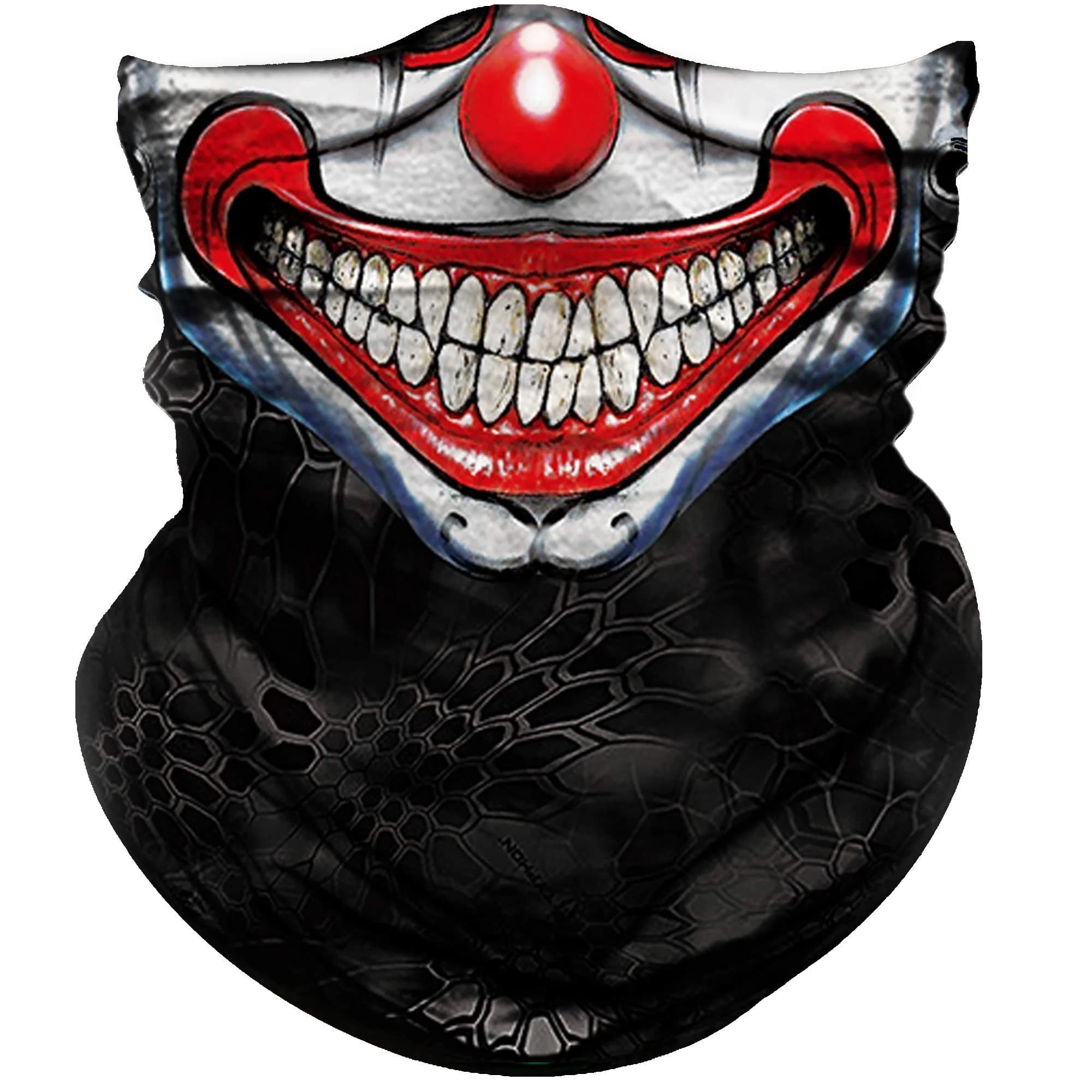 Obacle Skull Face Mask Half for Dust Wind UV Sun Protection Seamless 3D Tube Mask Bandana for Men Women (Skull Light Blue Rock Melt)