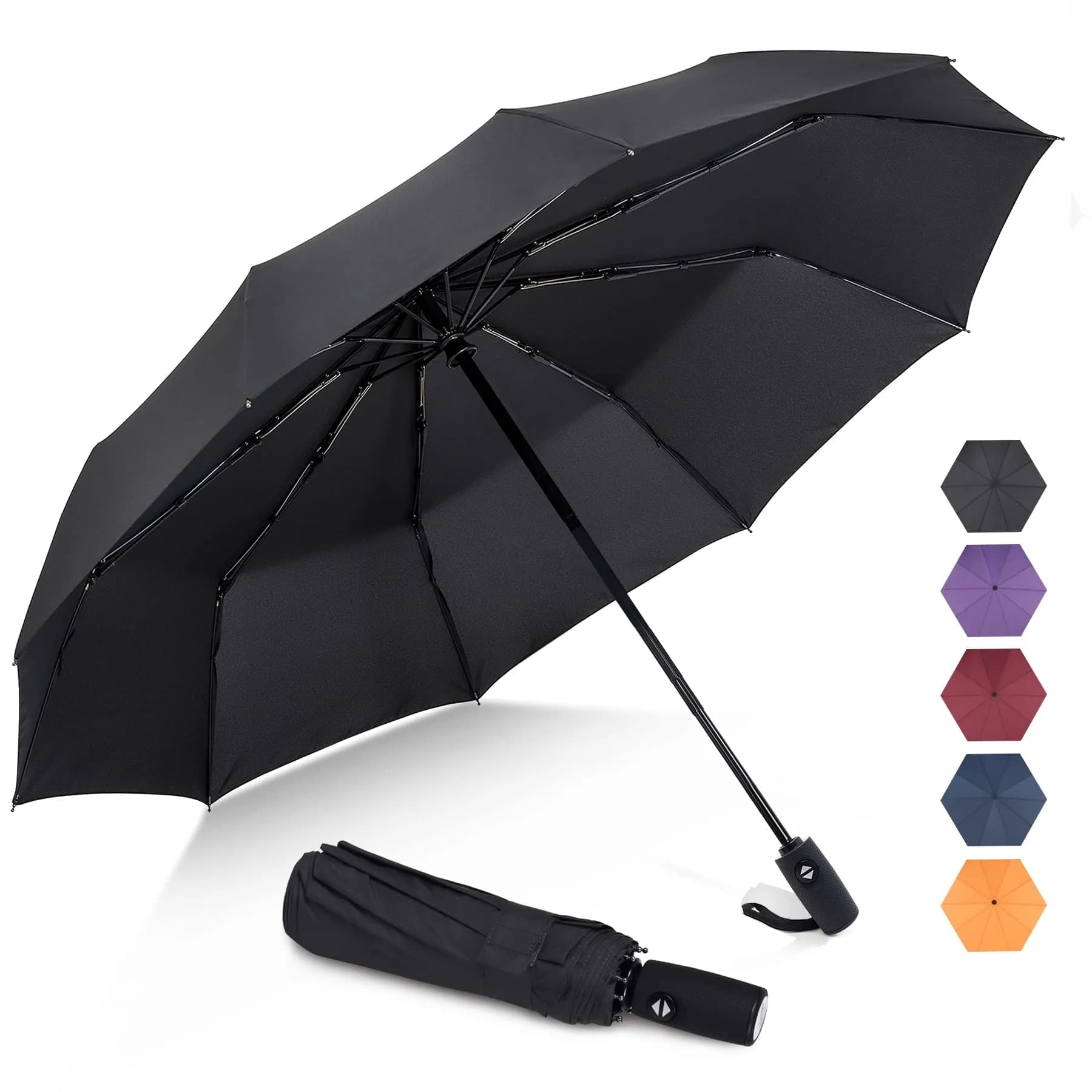 ZOMAKE Small Travel Umbrella Compact Windproof Automatic 45" | Lightweight Paraguas for Rain & Sun