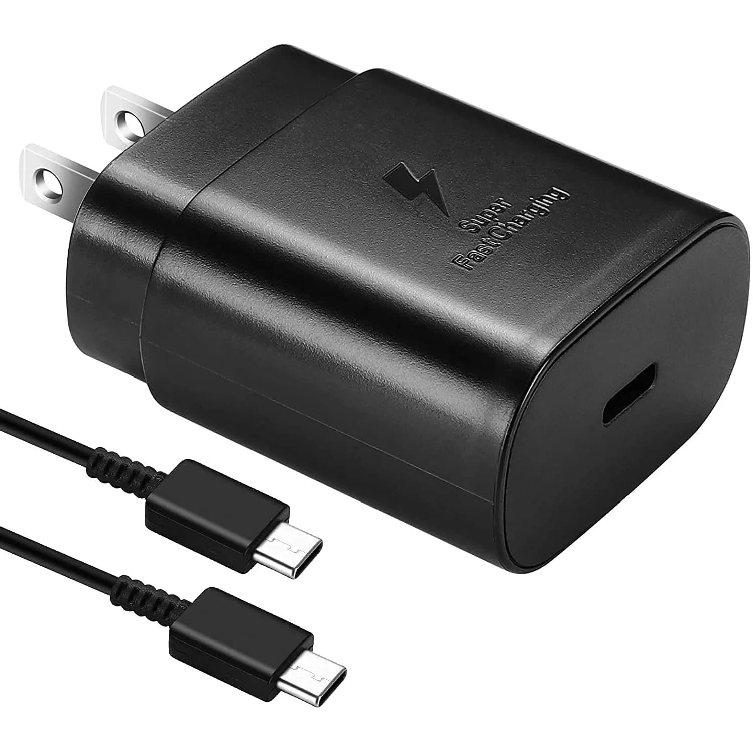 Samsung 25W USB-C Super Fast Charging Wall Charger Black 25W (0.88 oz) | PD 3.0 Certified - main product image