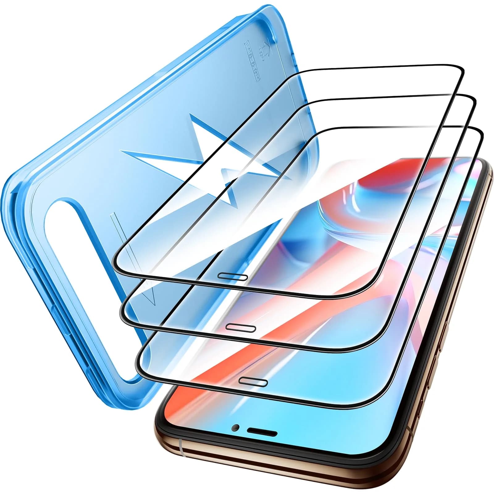 Mkeke for iPhone XS Screen Protector 3 Pack | Military-Grade Drop & Scratch Protection