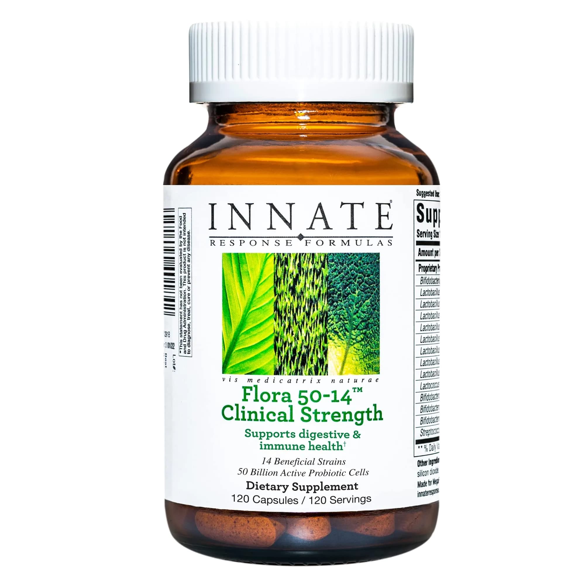 Innate Response Formulas Flora 50-14 Probiotic 120 Count | Supports Digestive & Immune Health