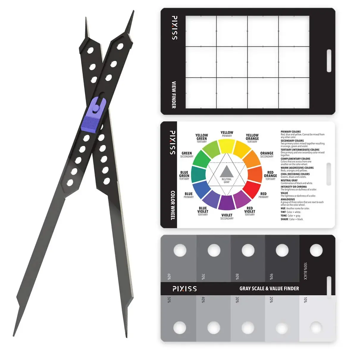 Pixiss Proportional Divider 10" (25.4 cm) — Artist Drawing Tool for Scale, Value, Color & View Catcher - main product image