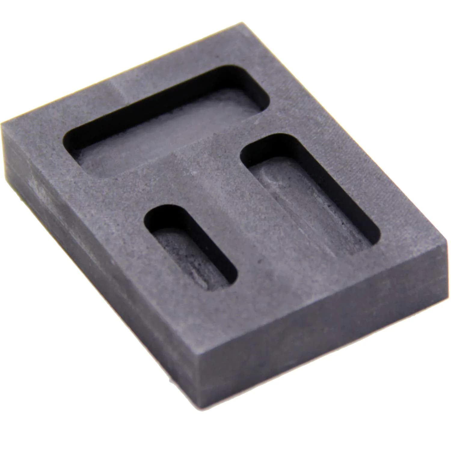 JIUDANI Silver Graphite Ingot Mold Crucible for Melting & Casting | High Purity Graphite, 57x42x11mm, 12-36g Capacity