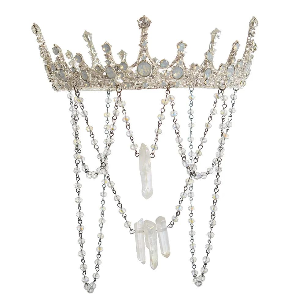BPURB Baroque Queen Crown Tiara for Women | Classic Rhinestone Bridal Headpiece