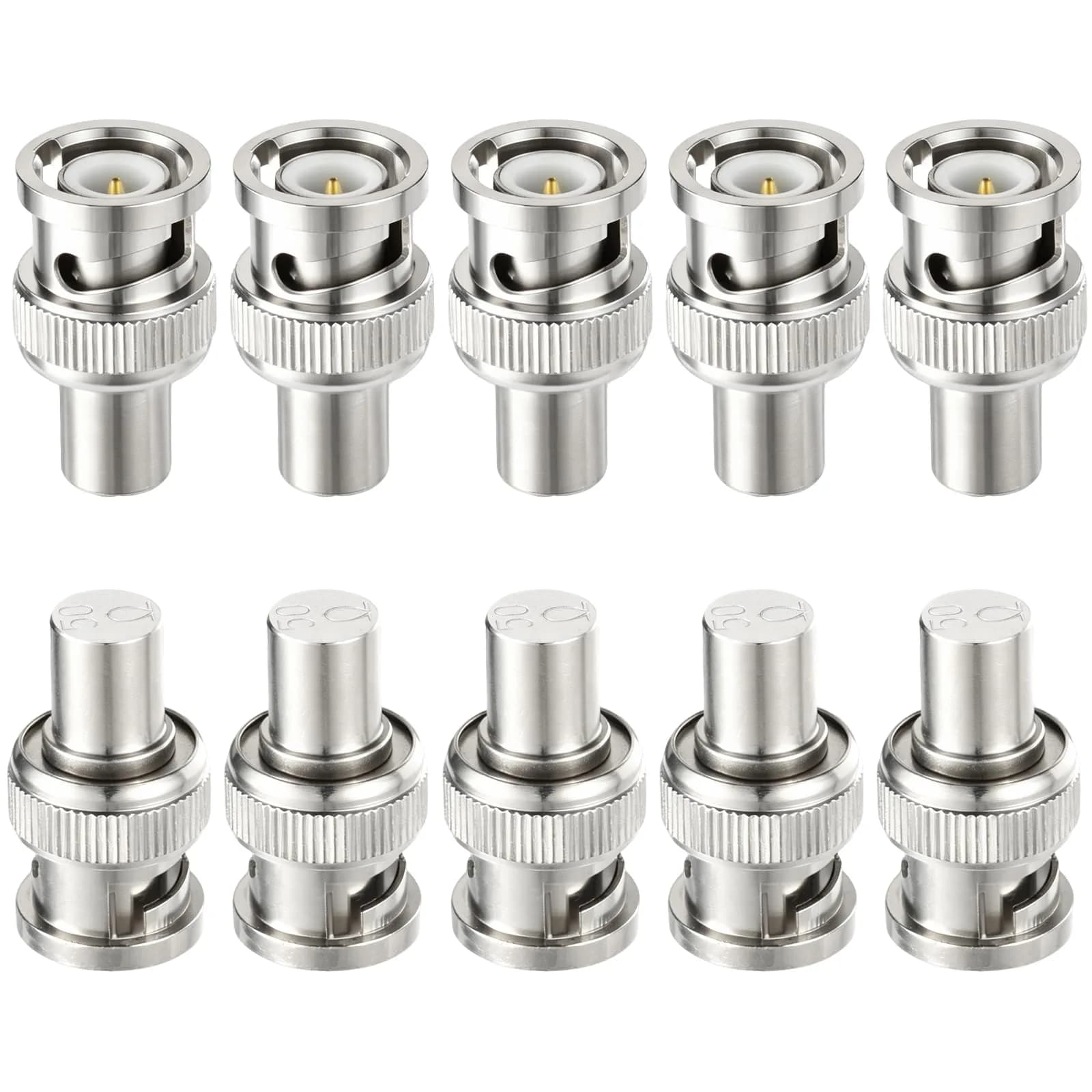 RFAdapter BNC Terminator 10 Pack 50 Ohm Male Cap | Protects VNAs & Signal Analyzers - main product image
