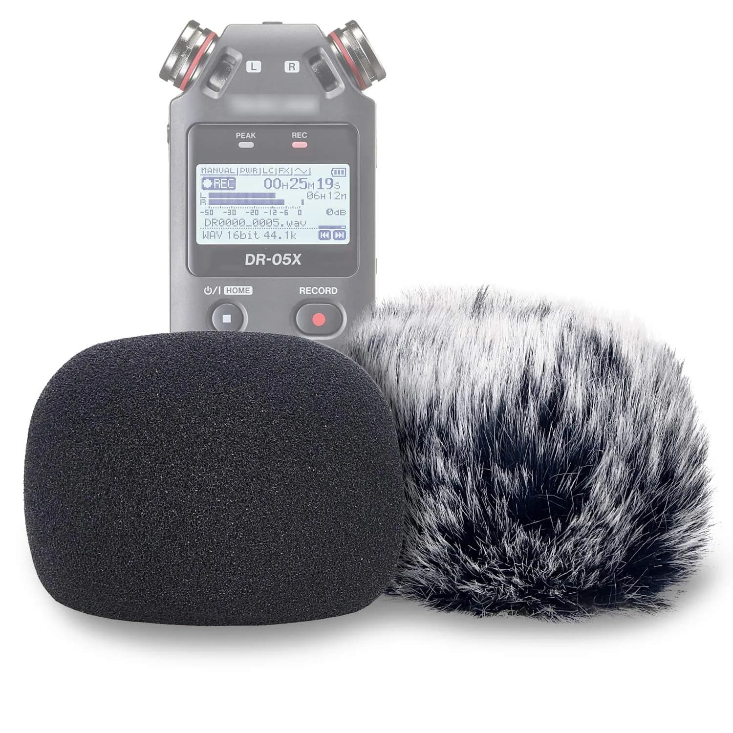 YOUSHARES Windscreen Muff & Foam for Tascam DR-05 DR-05X | Indoor Outdoor Mic Cover (2 Pack)