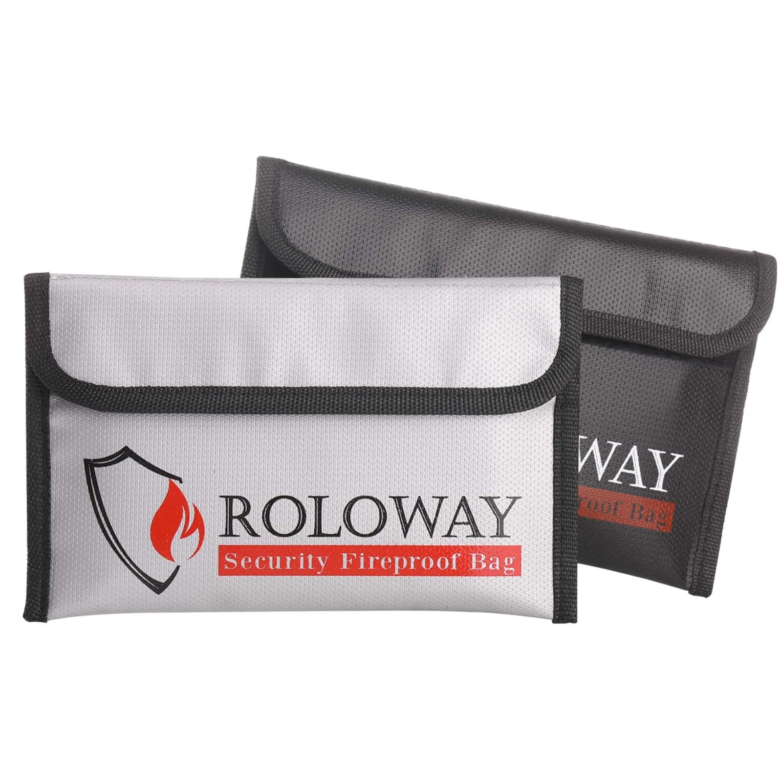 ROLOWAY Fireproof Document Bag 13cm x 20cm (5 x 8 inches) | Non-Itchy Silicone Coated Fiberglass - main product image