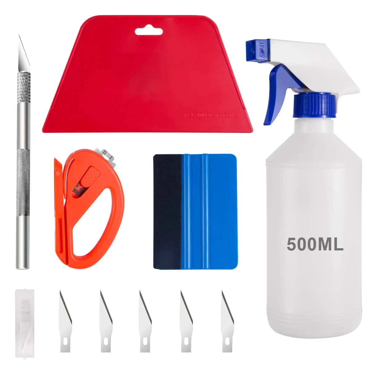 Luxiv 5 Pcs Car Window Tint Application Tool Kit | Film Squeegees Scrapers - main product image