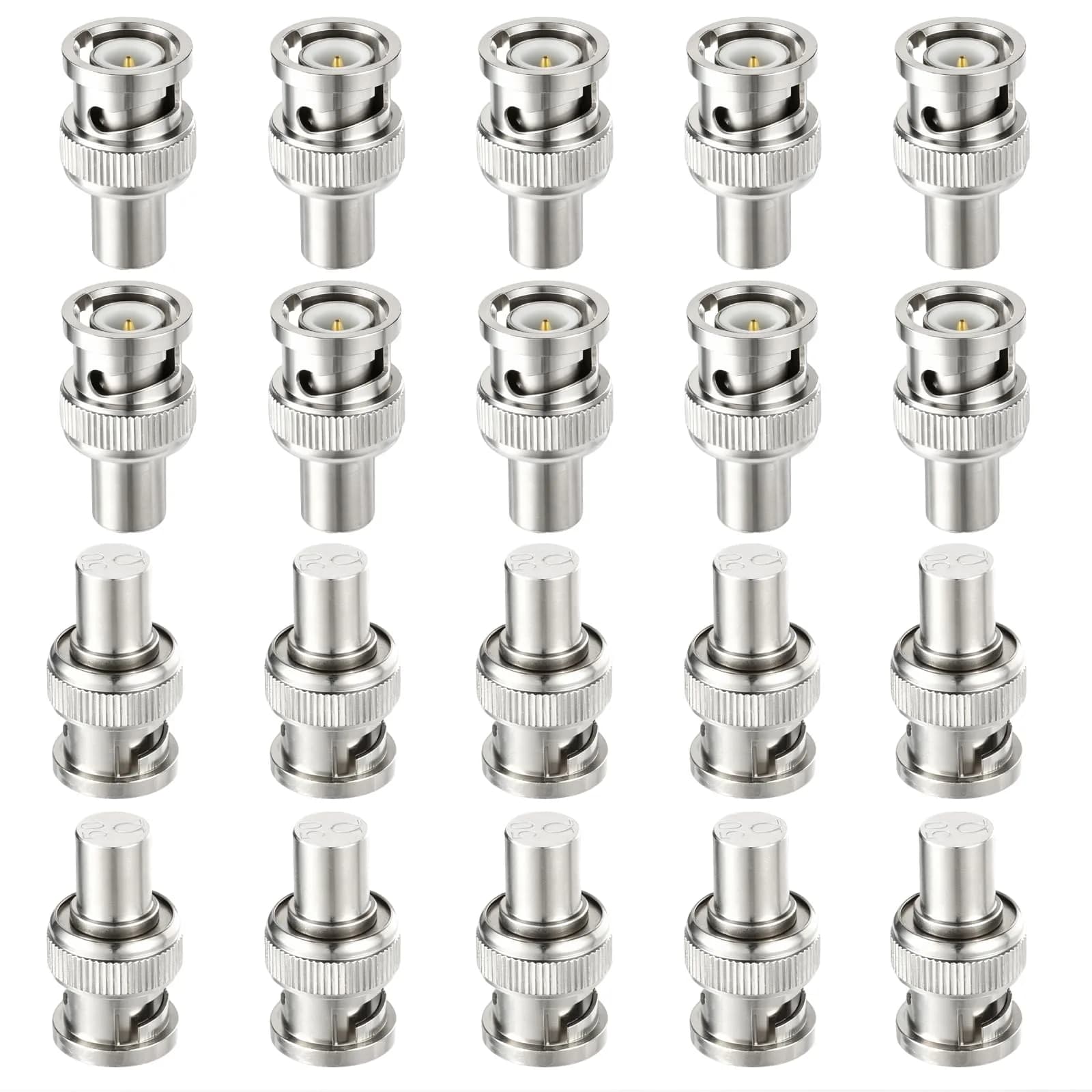 RFAdapter 20 Pack BNC Male Terminator Caps | 50 Ohm Signal Protection - main product image
