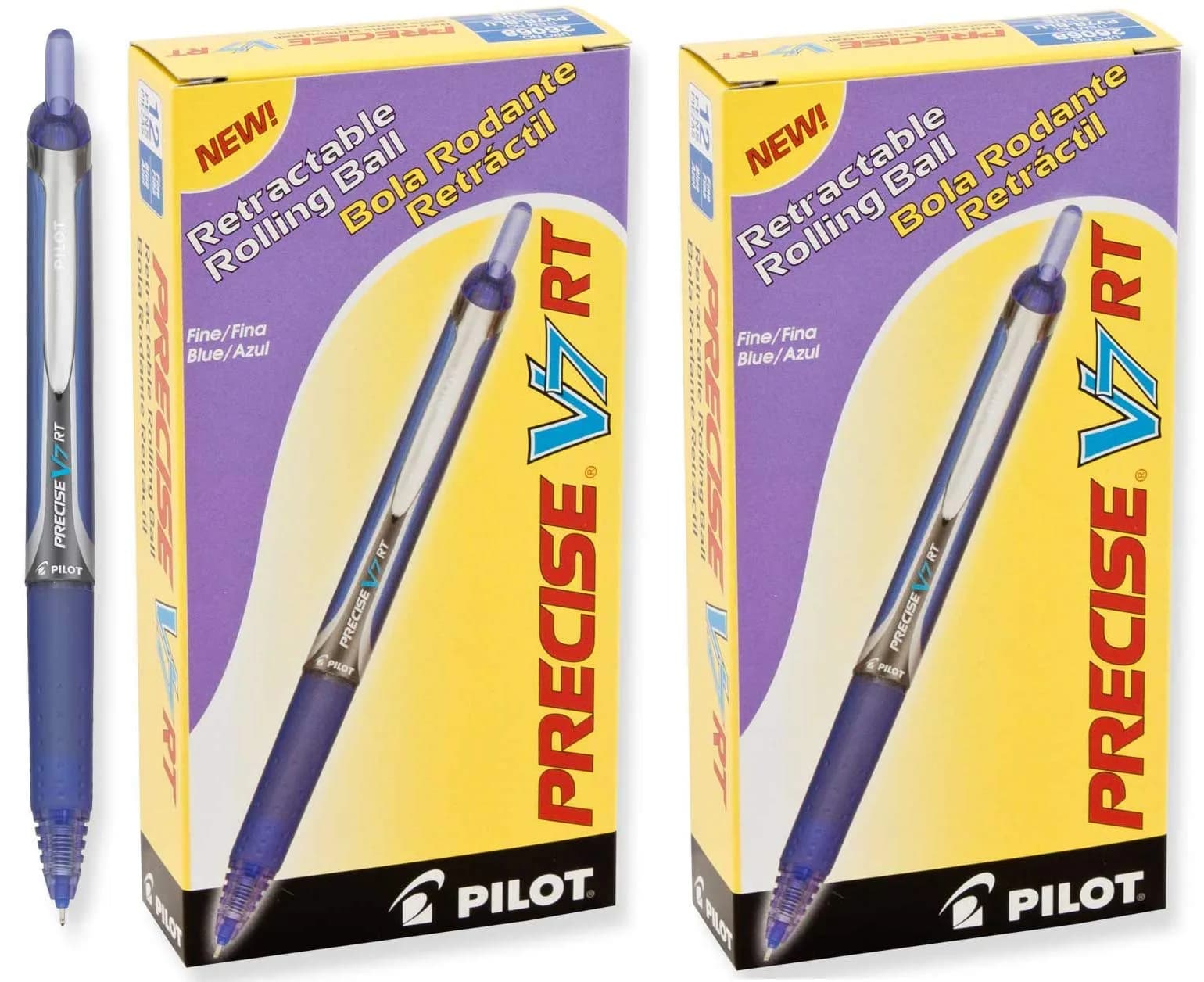 Pilot Precise V7 RT Retractable Rolling Ball Pens 24 Pack | Fine Point, Blue Ink, Refillable - main product image