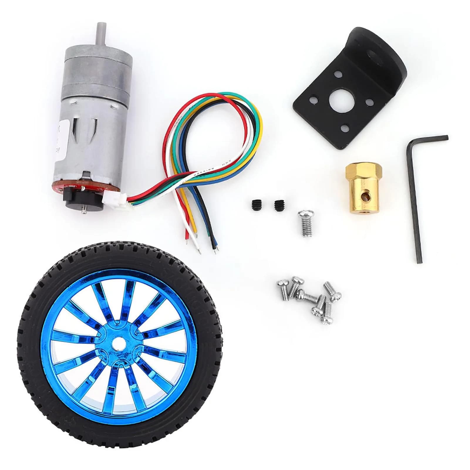 Garosa DC 12V Encoder Gear Motor 65mm | 500 RPM Metal Gear for Smart Car & Robots - main product image