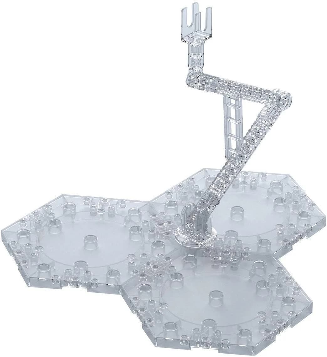 Bandai Action Base 4 Clear Model Kit Stand | Supports 1/100 Scale Figures & Poses