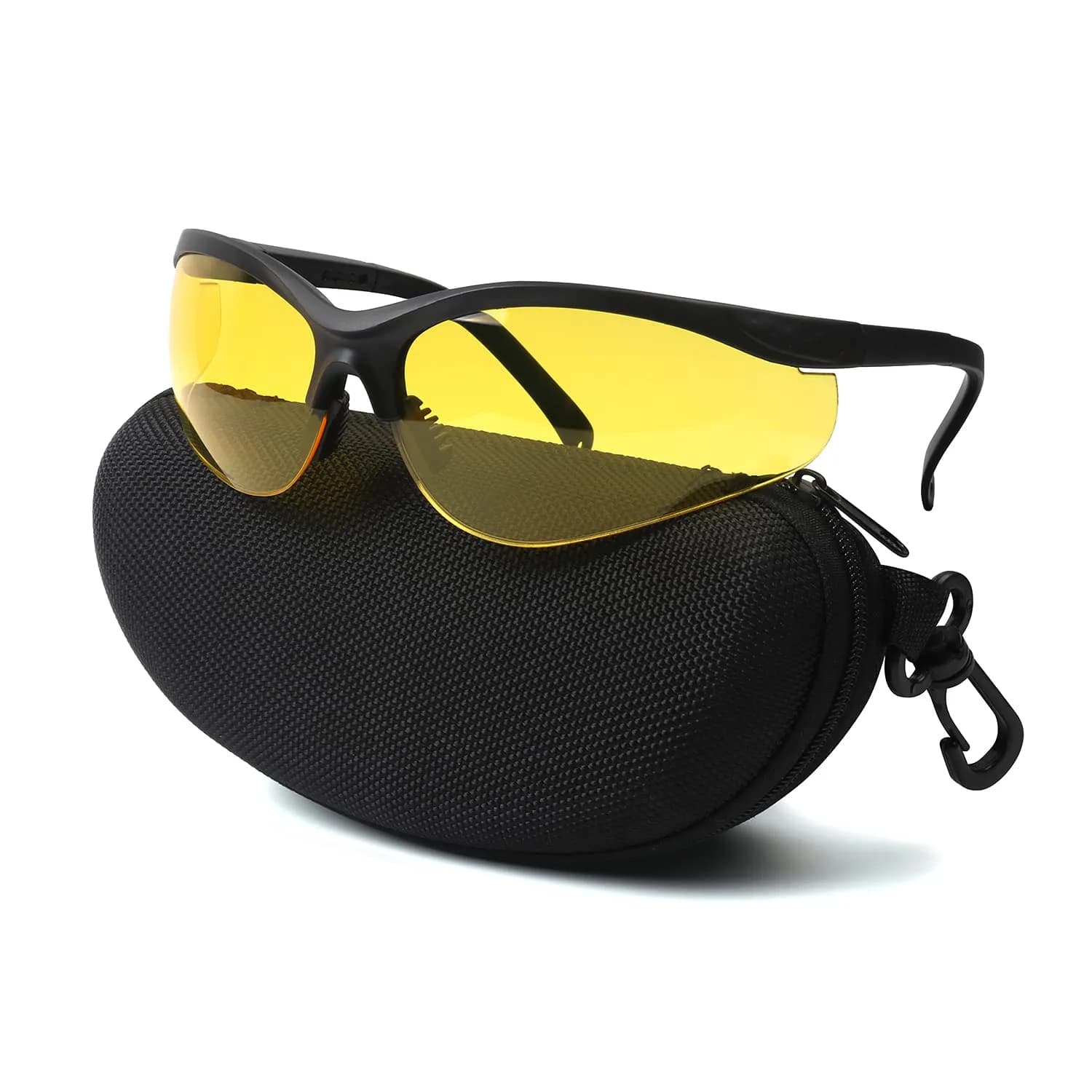 LaneTop Safety Glasses ANSI Z87.1 Impact Polycarbonate Yellow Lens | UV400 Eye Protection for Shooting Range