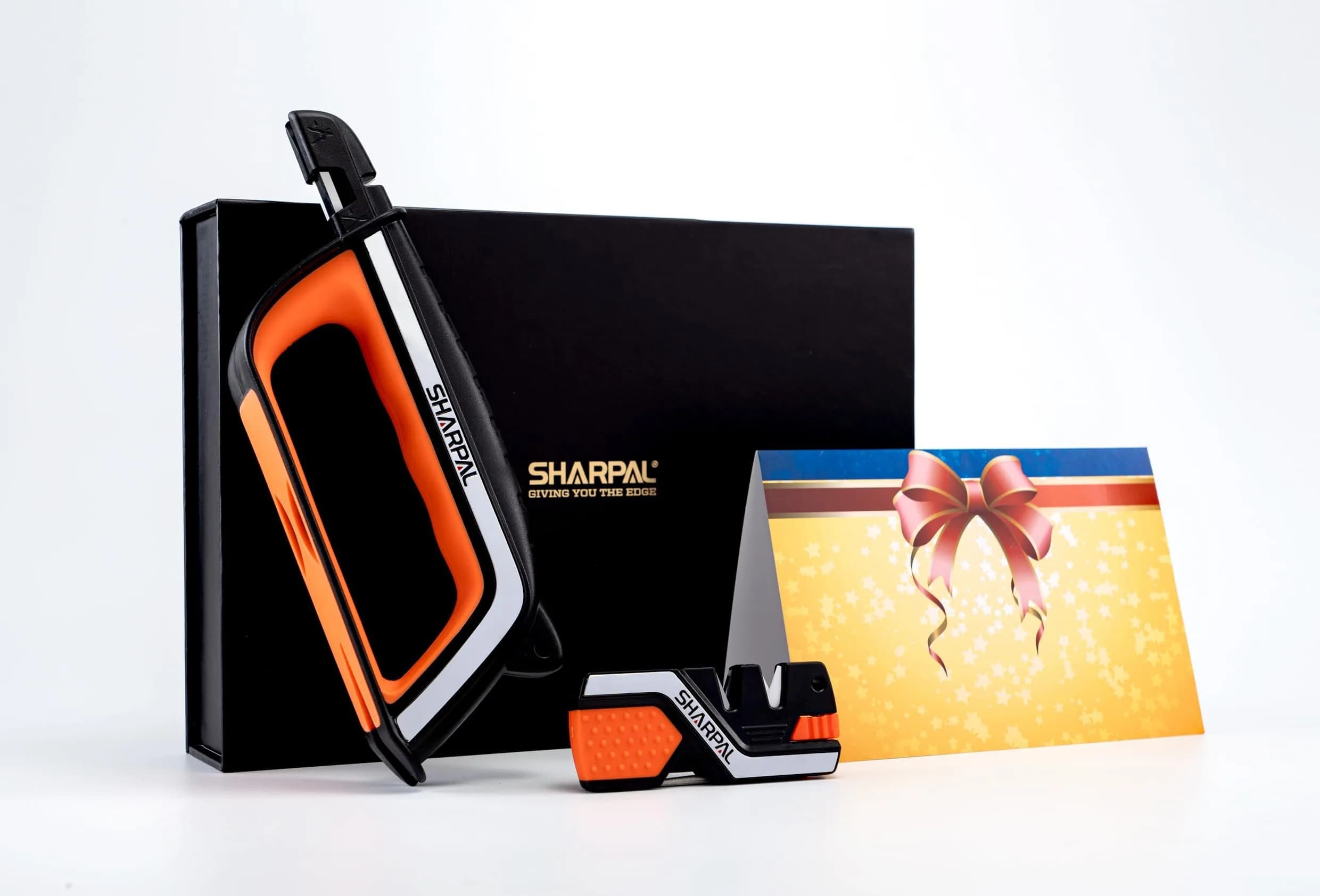 SHARPAL Pocket Knife Sharpener & Garden Tool Sharpener Combo Gift Pack | 6-In-1 Survival Tool with Fire Starter & Whistle - main product image