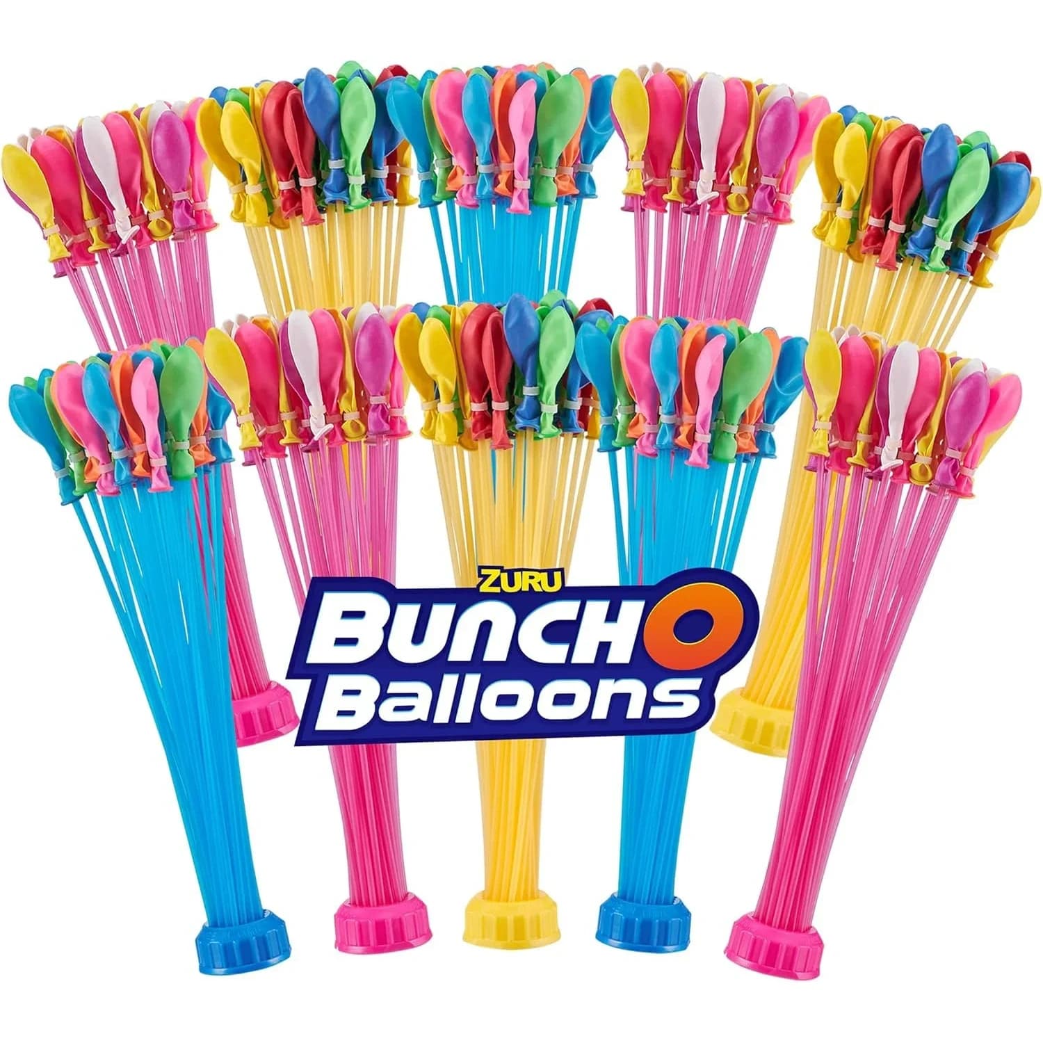 Bunch O Balloons Rapid-Fill Crazy Color Water Balloons 350 Count (10 Pack) | Self-Sealing for Quick Summer Fun - main product image