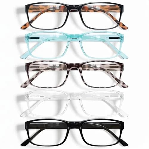 Gaoye Blue Light Blocking Reading Glasses for Women, 5-Pack Mix Color, All Day Computer Readers | Blue Light Protection with Spring Hinges - main product image