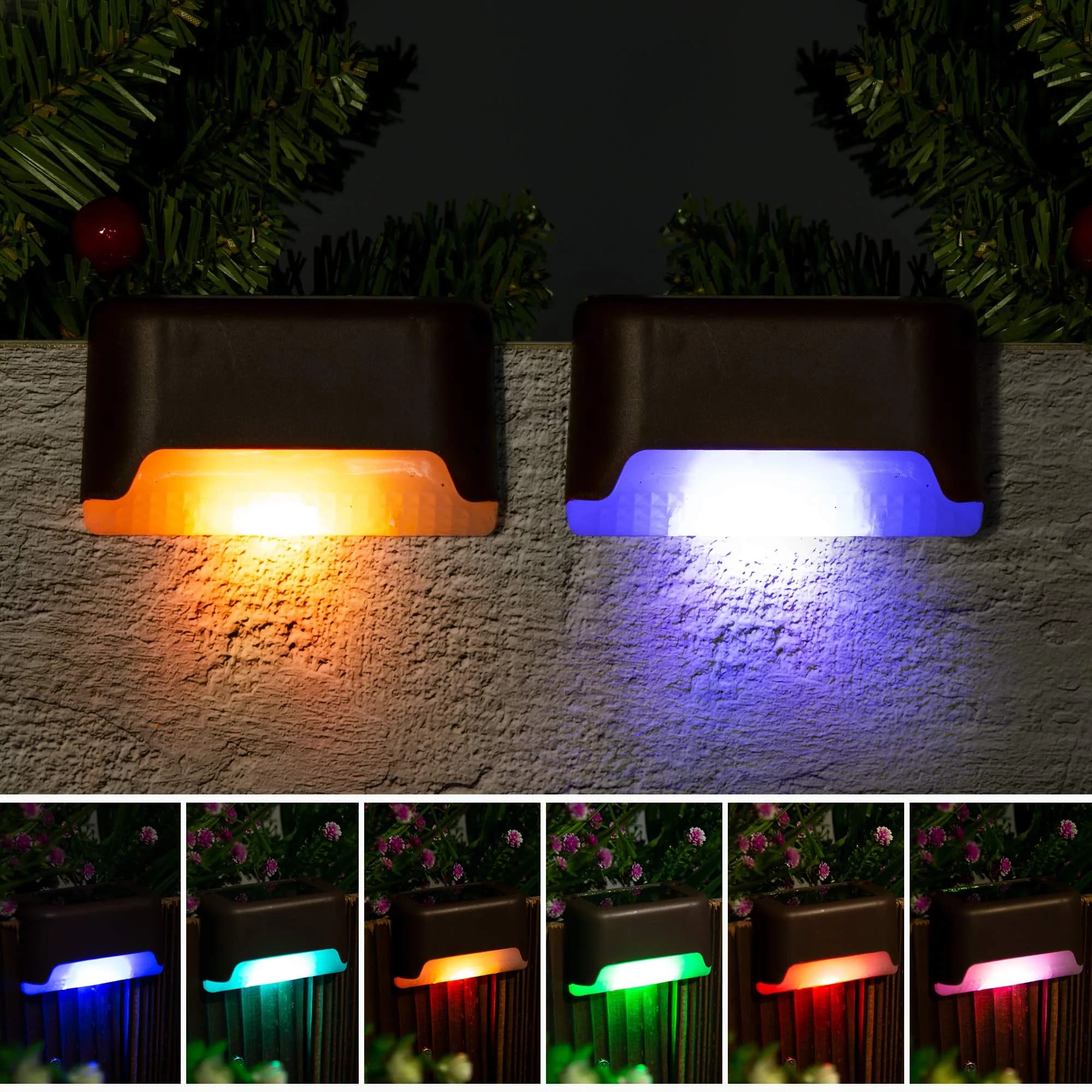 Solpex Solar Deck Lights Outdoor 16 Pack Warm White LED | 8.8 cm (3.46 in) Length - main product image
