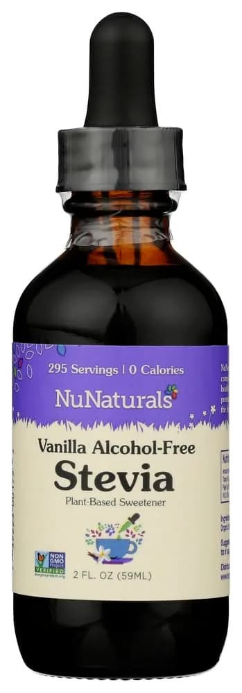 Nunaturals Liquid Stevia Sweetener, 2oz (2-Pack) | Pure, Unflavored, All-Natural Sugar Substitute