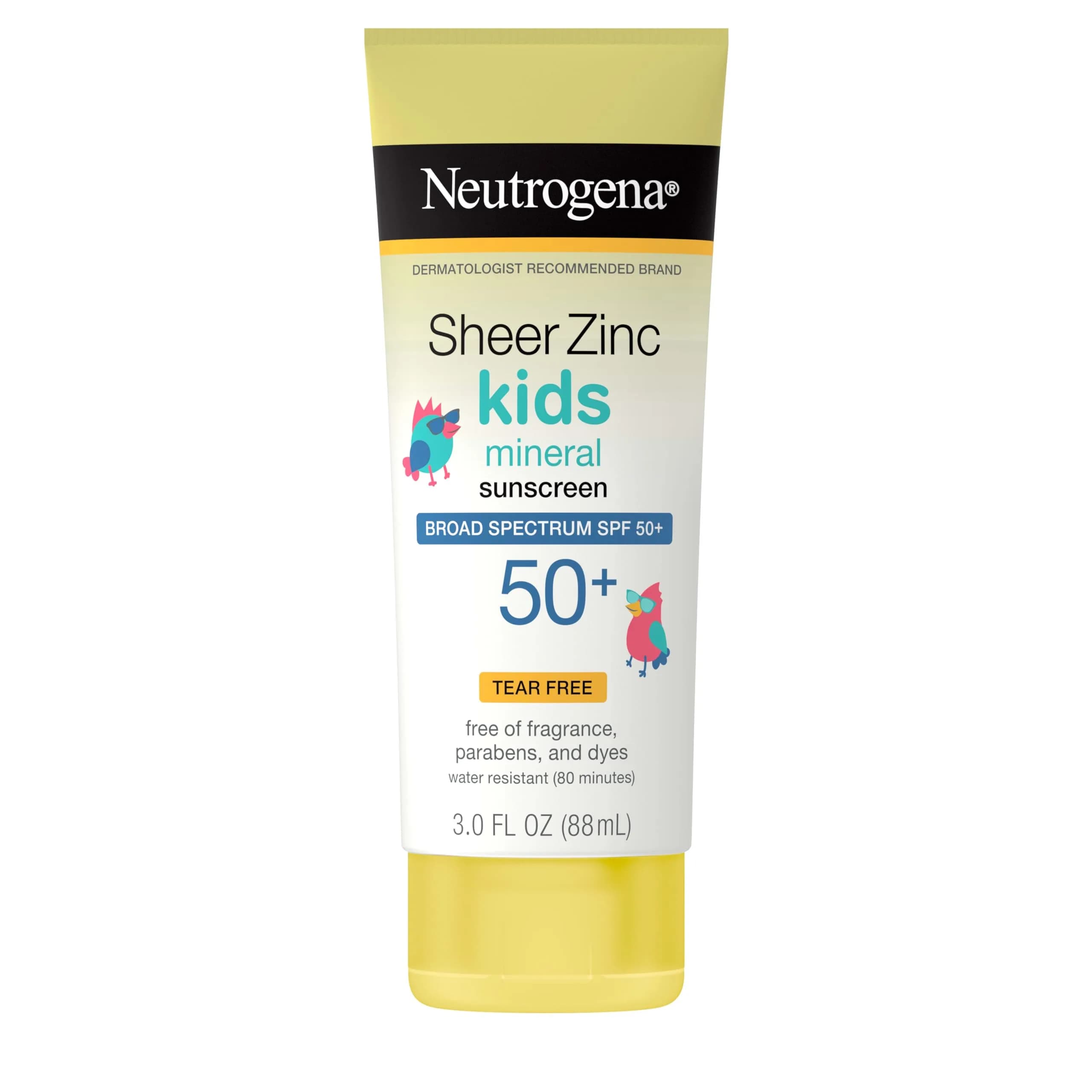 Neutrogena Sheer Zinc Mineral Sunscreen Lotion SPF 50+ for Kids, Face & Body, 90ml (3 Fl Oz) | Dermatologist-Recommended Suncare - main product image