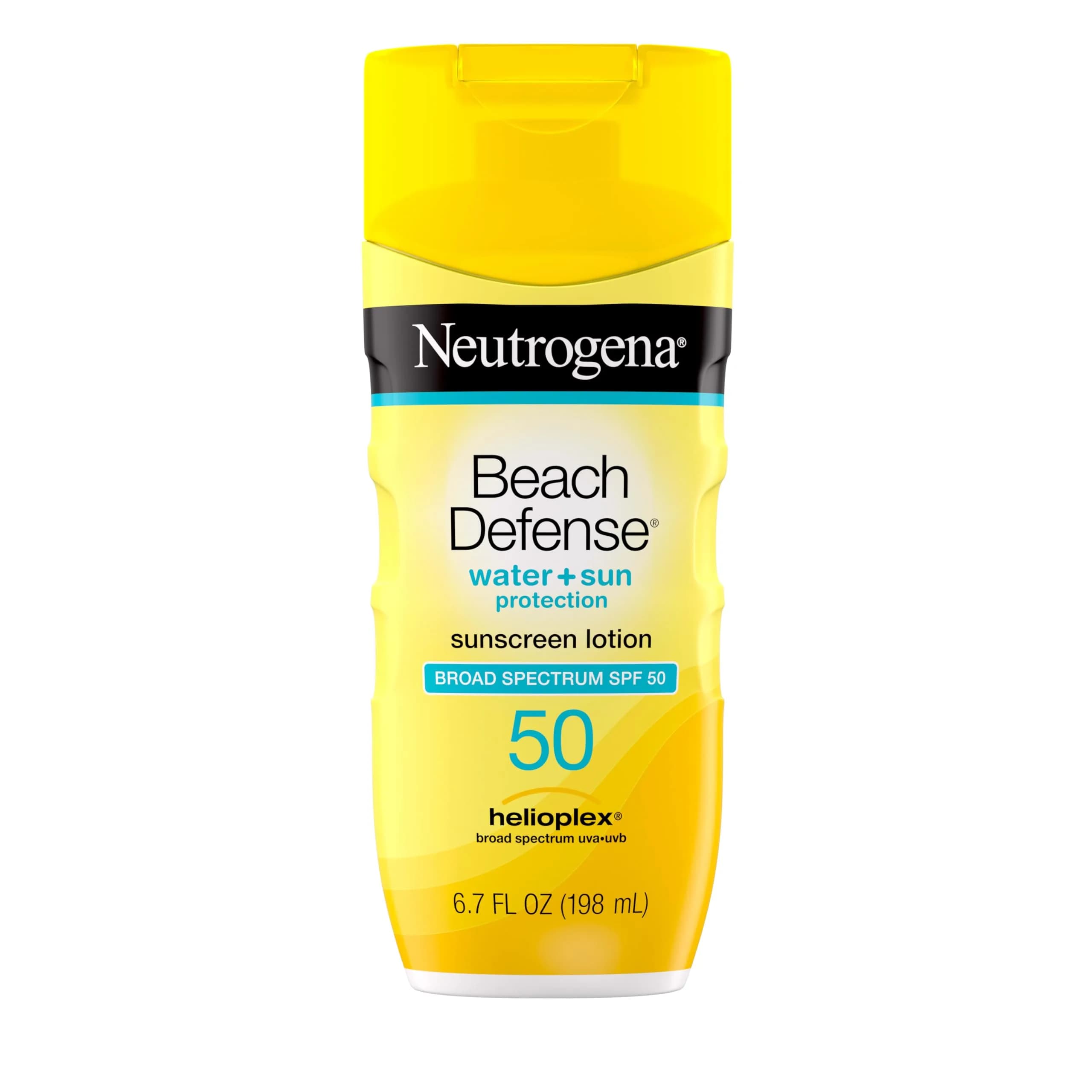 Neutrogena Beach Defense Sunscreen Lotion SPF 50 - Face & Body, Reef Compliant, 198ml (6.7 fl oz) | Broad Spectrum UVA/UVB Protection - main product image