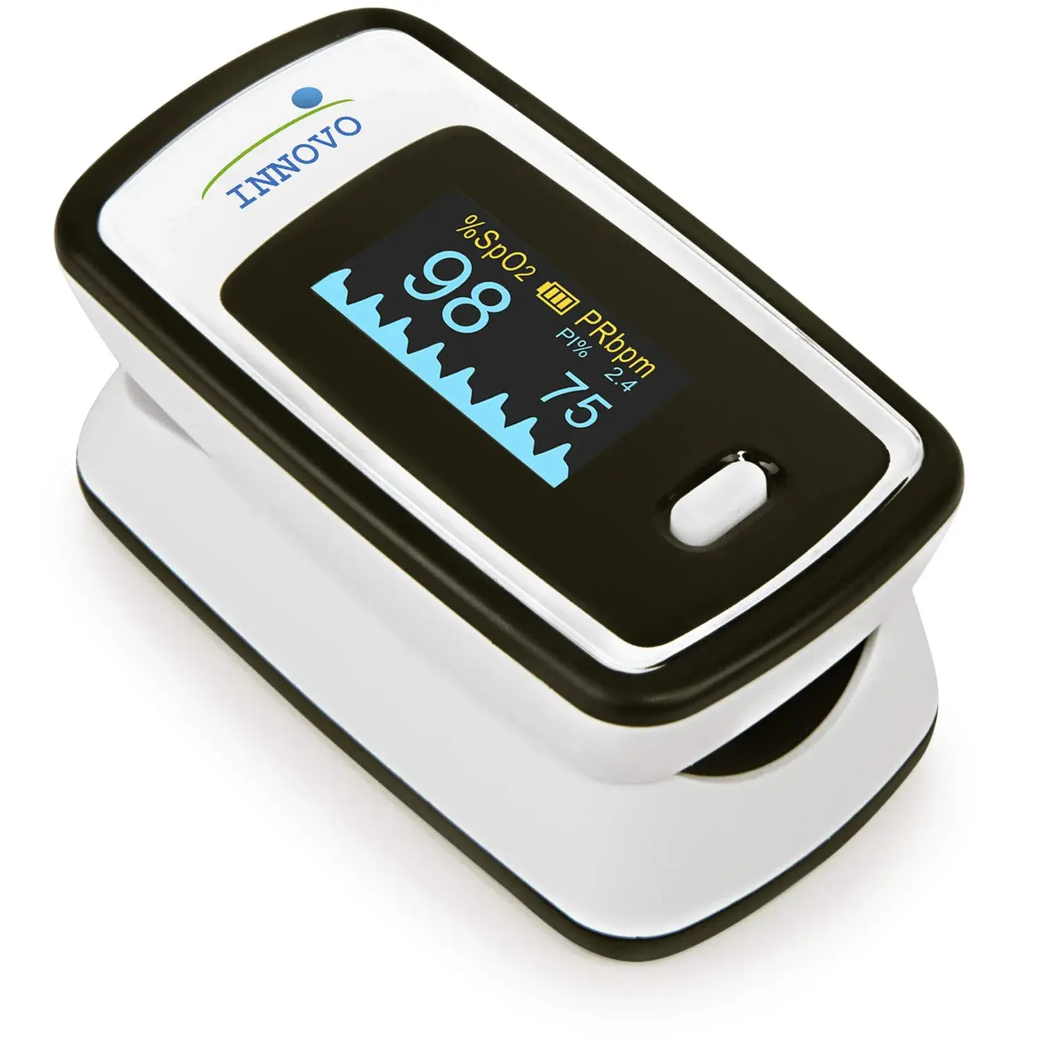 Innovo iP900AP Blood Oxygen Saturation Monitor with Alarm, Plethysmograph & Perfusion Index | Accurate Pulse Oximeter for Home & Travel