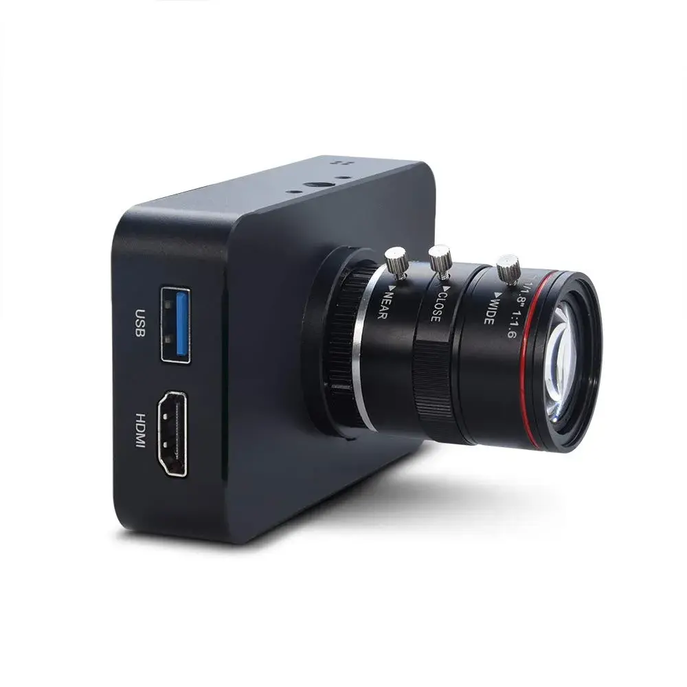 MOKOSE 12MP HDMI Camera 1080P USB Webcam 4K Recording | Industry C/CS-Mount Lens