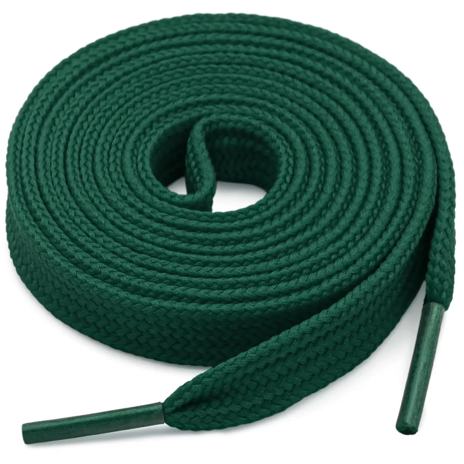 YFINE Flat Shoe Laces for Sneaker 9mm Wide 39" Dark Green | Durable Athletic Shoelaces
