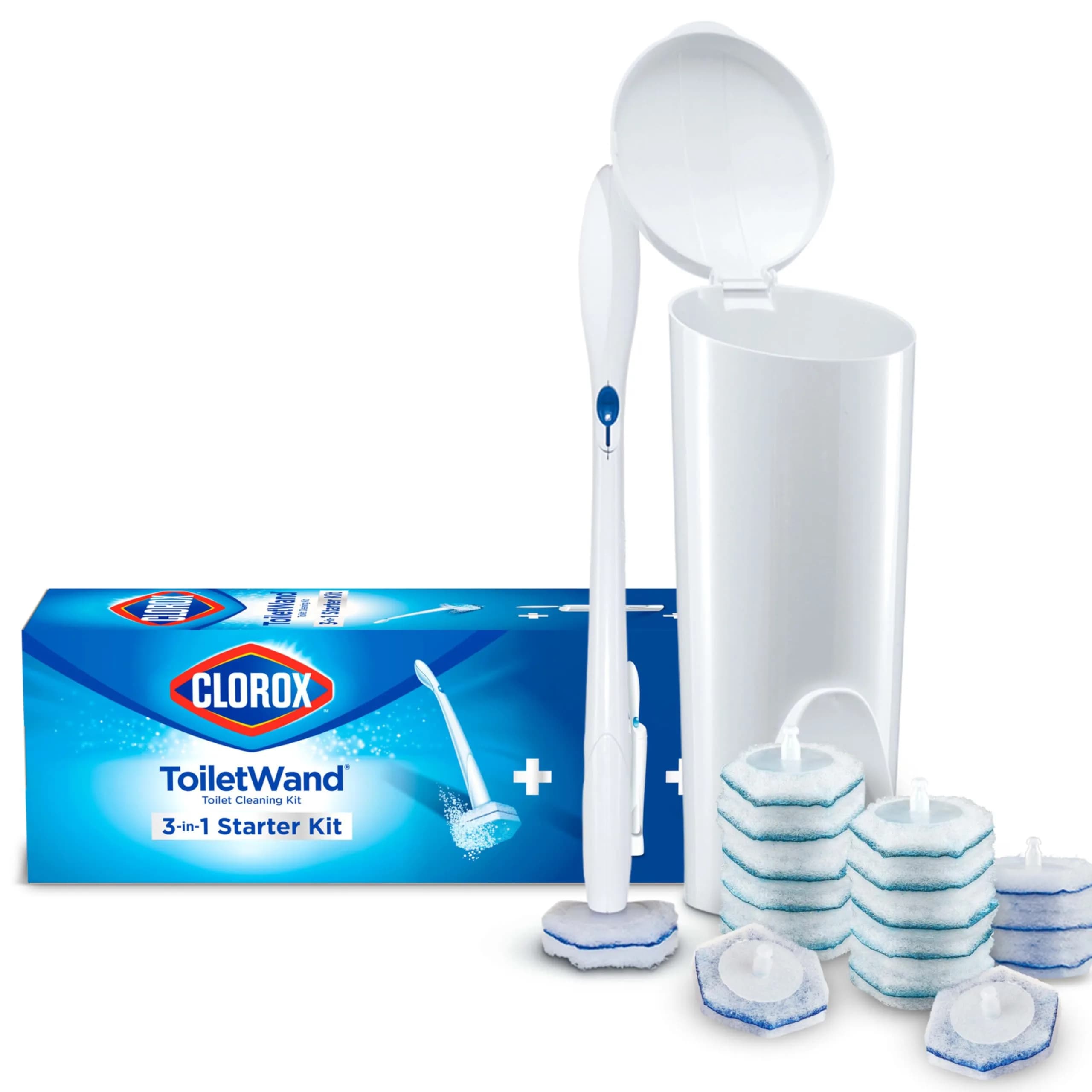 Clorox ToiletWand Toilet Bowl Cleaner System with 16 Disinfecting Refill Heads | 1.19 lb (0.54 kg) - main product image