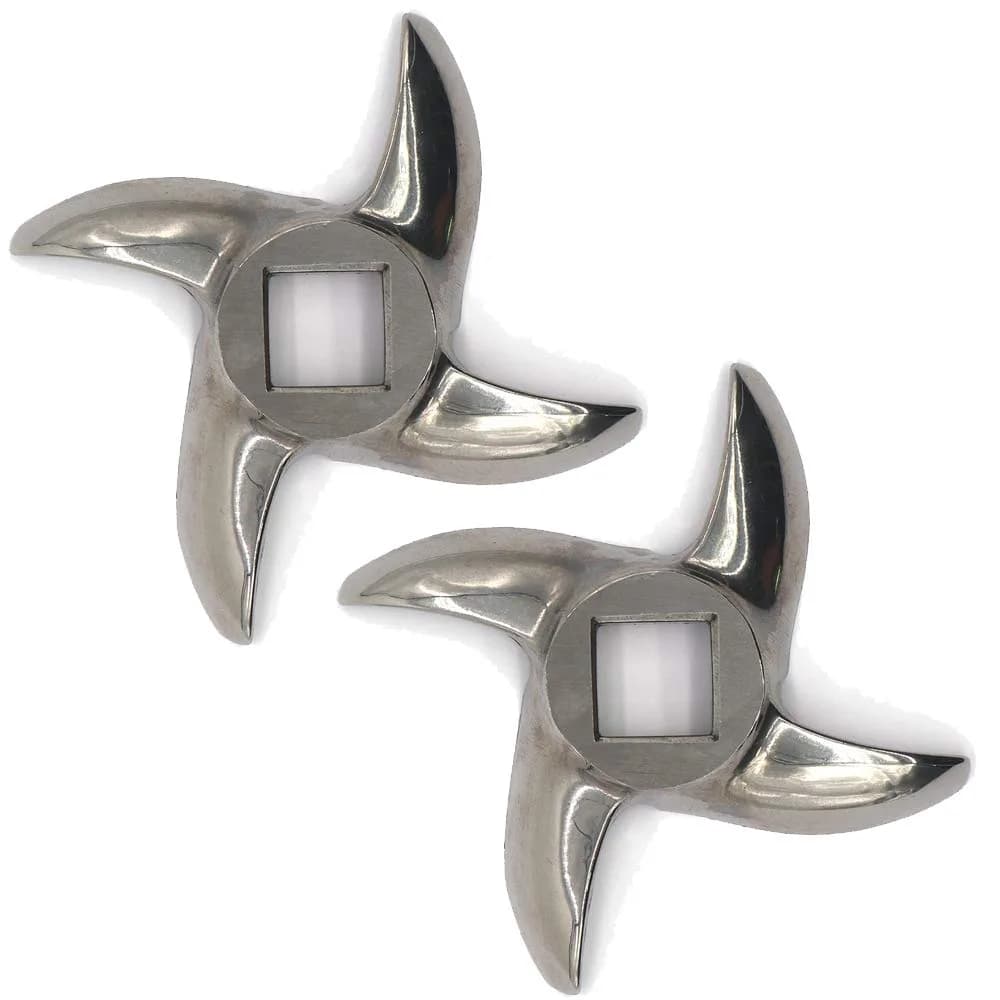 VTurboWay #12 Meat Grinder Blade 12mm (0.47") Stainless Steel Knife Cutter Replacement | Aftermarket Part for Common #12 Grinders - main product image