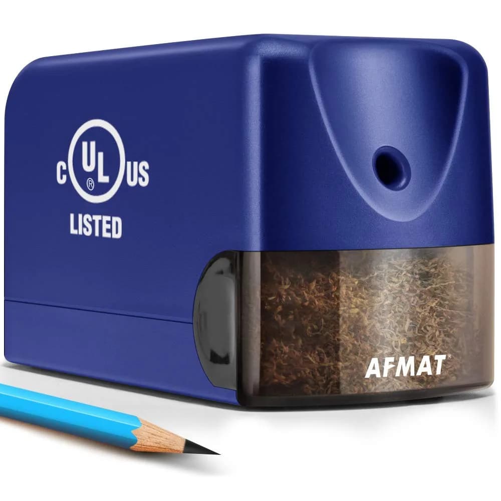 AFMAT Electric Pencil Sharpener Heavy Duty for Classroom Home 16.5 cm (6.5 inches) | UL Listed for 10000+ Sharpenings - main product image