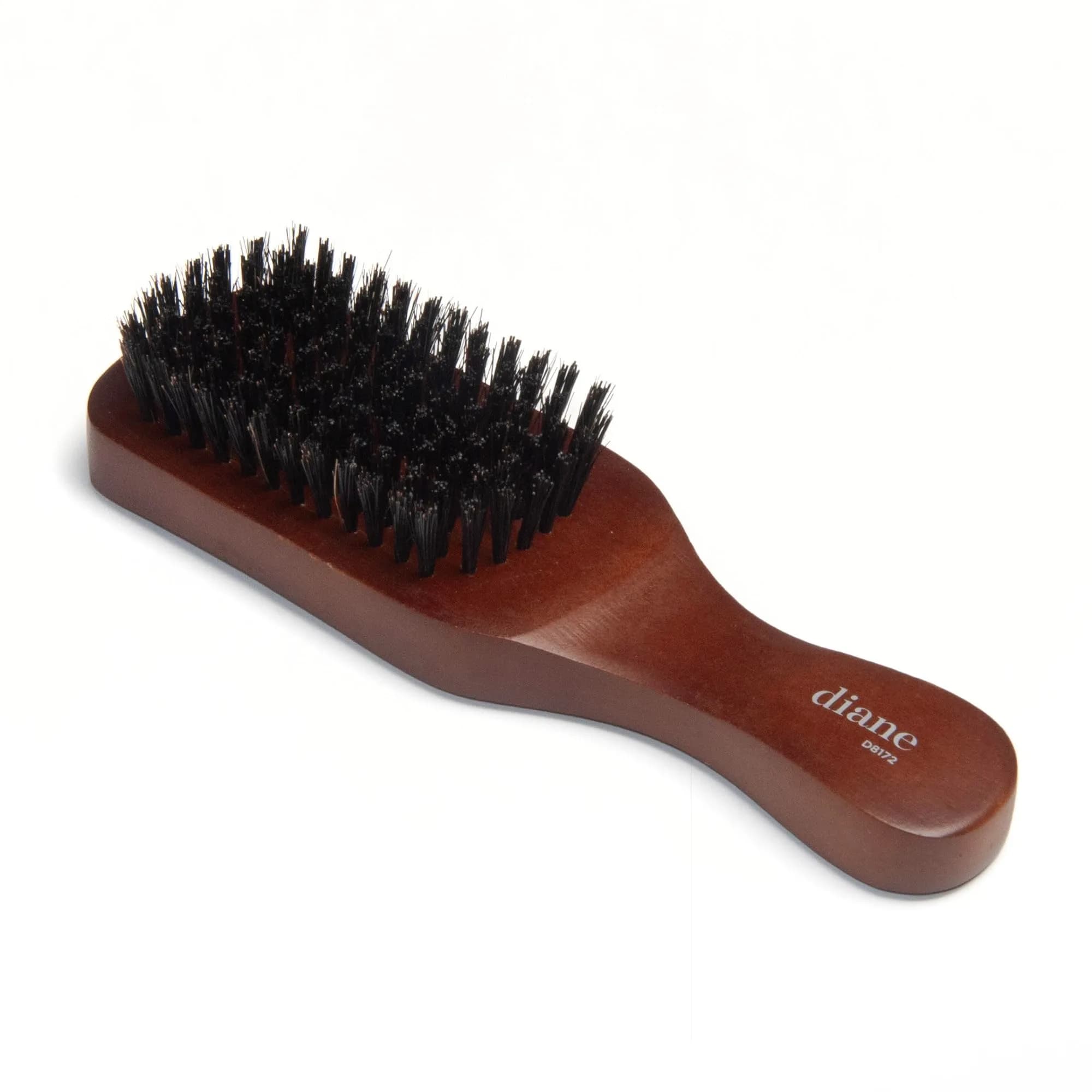Diane Reinforced Boar Bristle Club Wave Brush for Men & Barbers – Medium Bristles for Thick & Curly Hair – 7.5" L x 2.1" W