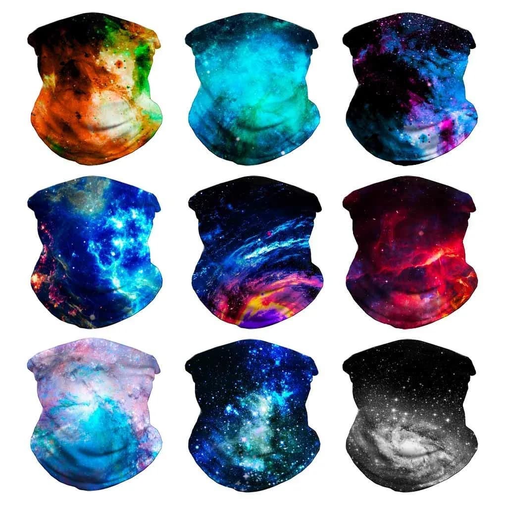 VCZUIUC Galaxy 2 Headwear Bandana 9 Pack | Multi-functional Neck Gaiter & Head Wrap for Men & Women