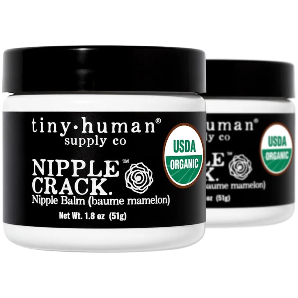Tiny Human Supply Co Nipple Crack USDA Organic Balm 3.6 oz (1.8 oz x 2) | Soothes & Protects Nipples - main product image