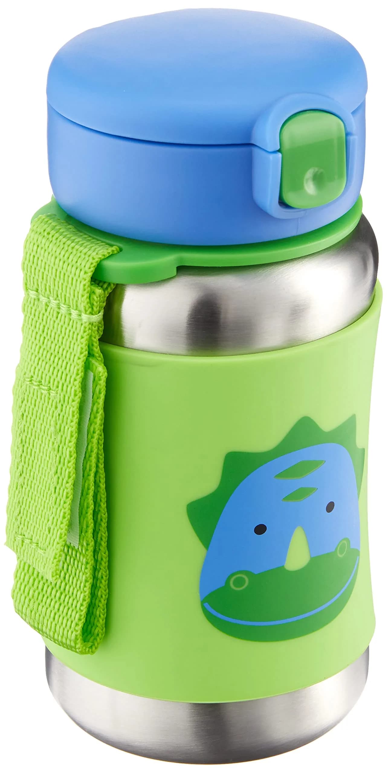 Skip Hop Toddler Sippy Cup - Zoo Stainless Steel Straw Bottle, Dino, 350ml (12 oz) - main product image