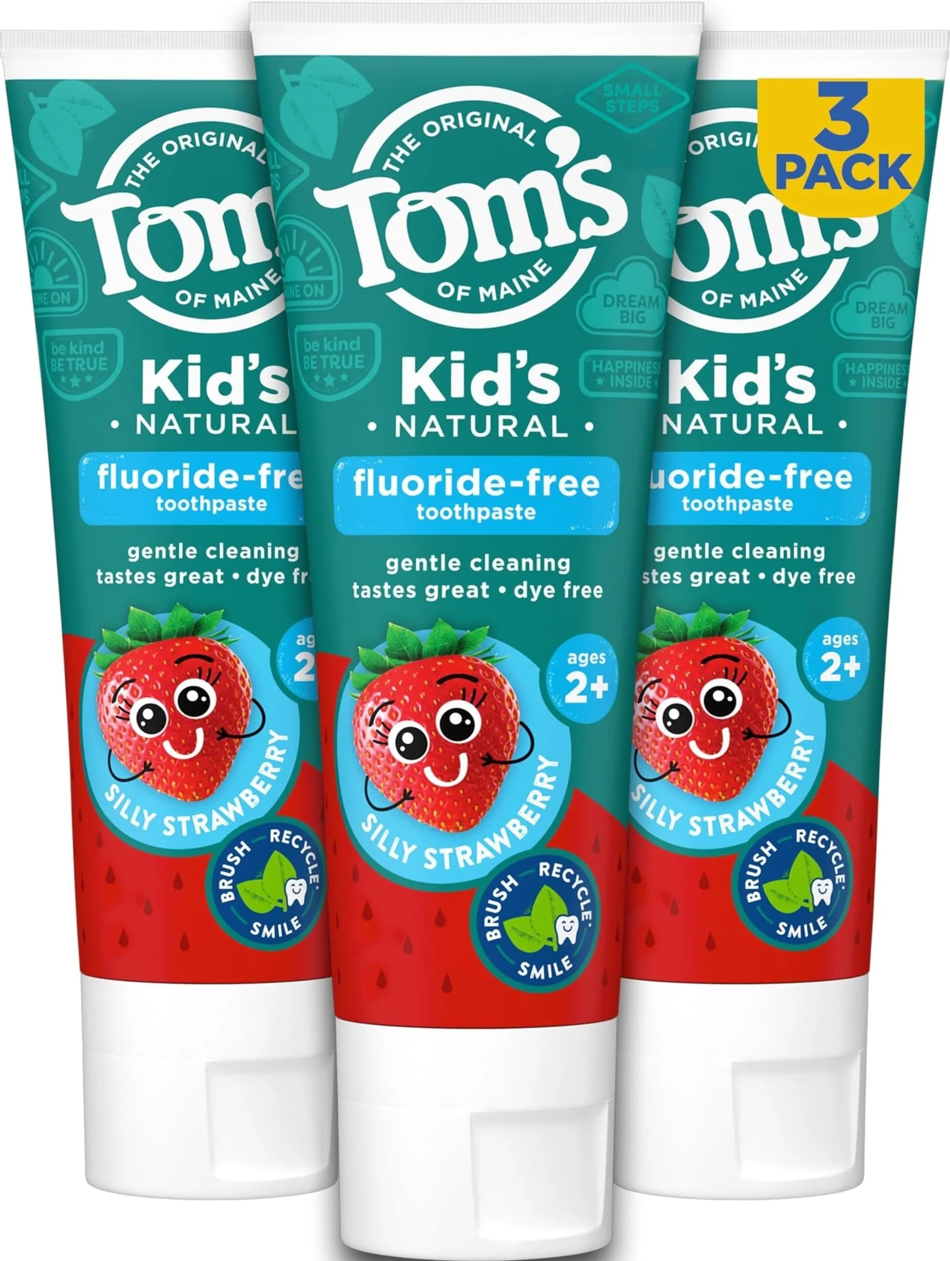 Tom's of Maine Kids Fluoride-Free Toothpaste Silly Strawberry 15.3 oz (434 g) | Dermatologist Tested - main product image