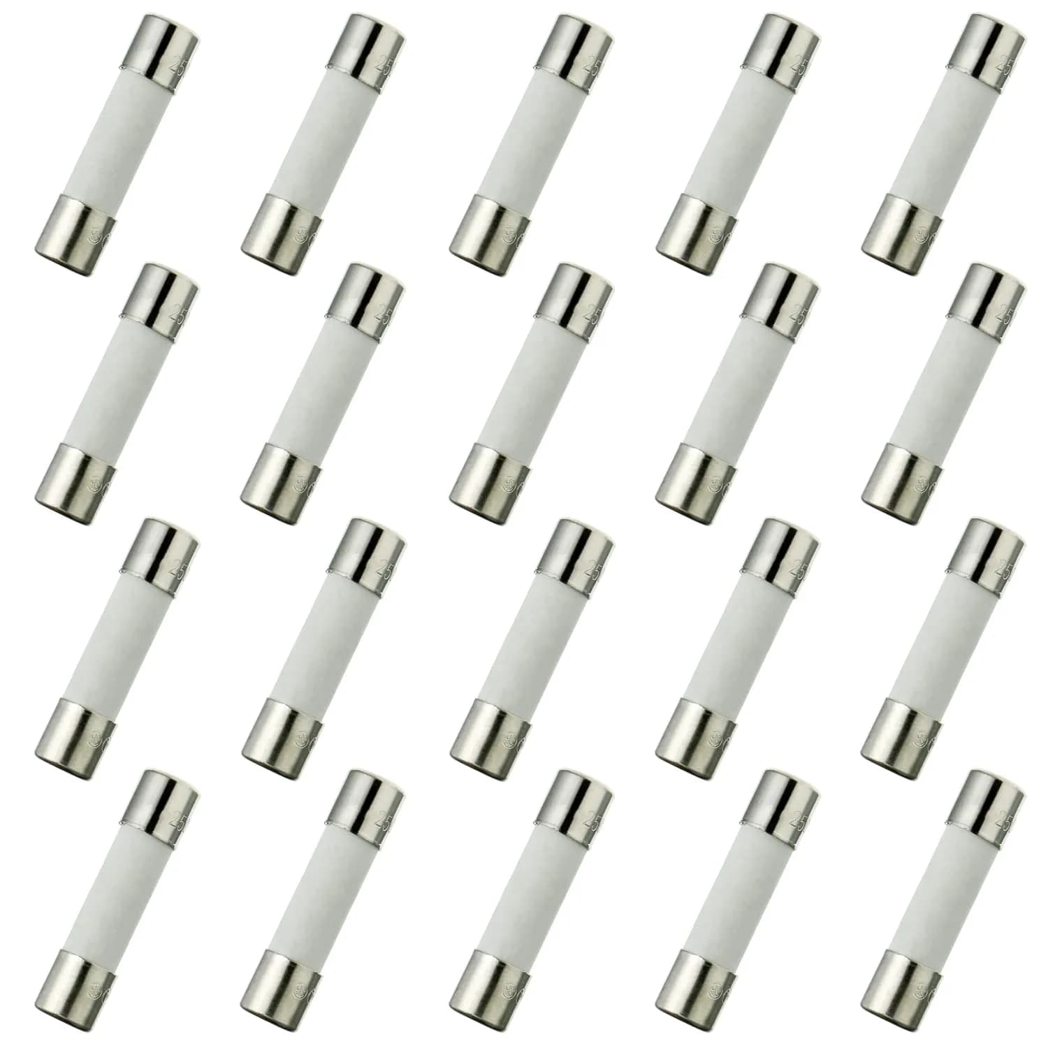BOJACK T6.3AH250V 5x20mm 6.3A 250V Slow-Blow Ceramic Fuses | High-Quality Time-Delay Circuit Protection - main product image